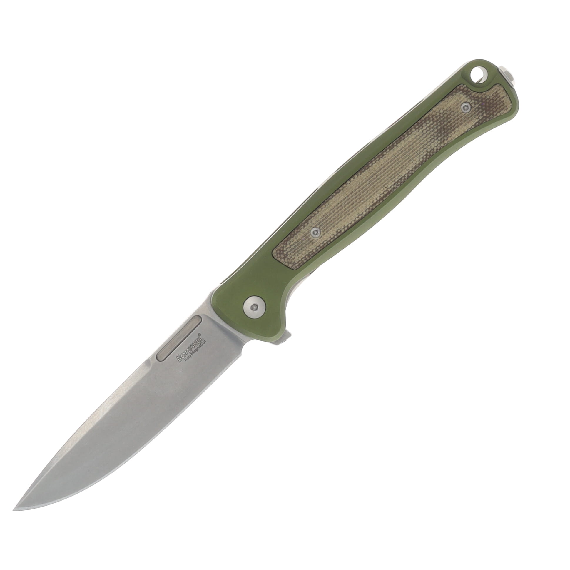 LionSteel Skinny OD Aluminum 3.31 Inch Plain Stonewash Drop Point SK01AGS View 1