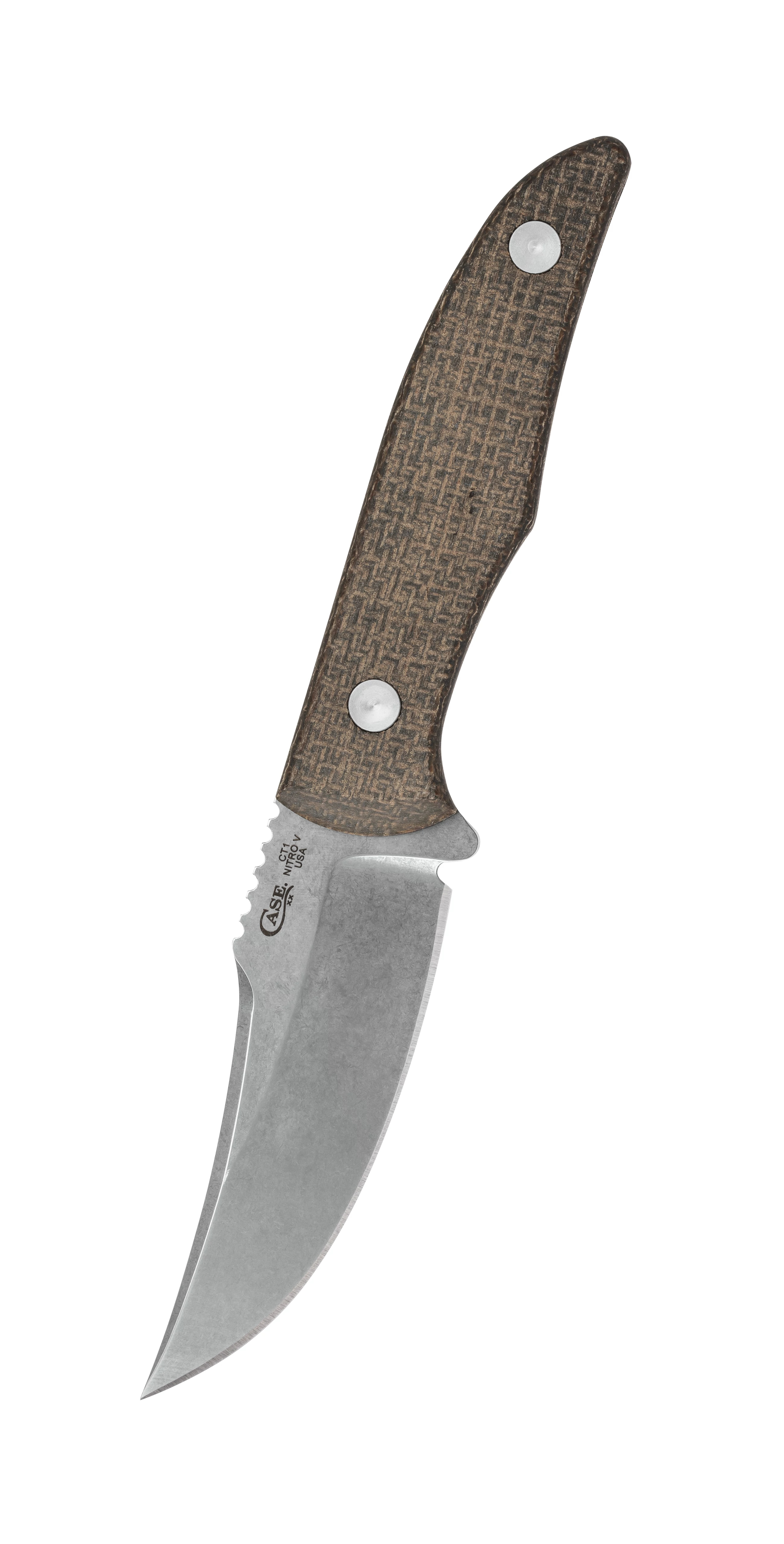 Case XX CT1 Chris Taylor Hunter OD Green Burlap Micarta CA76935 View 3