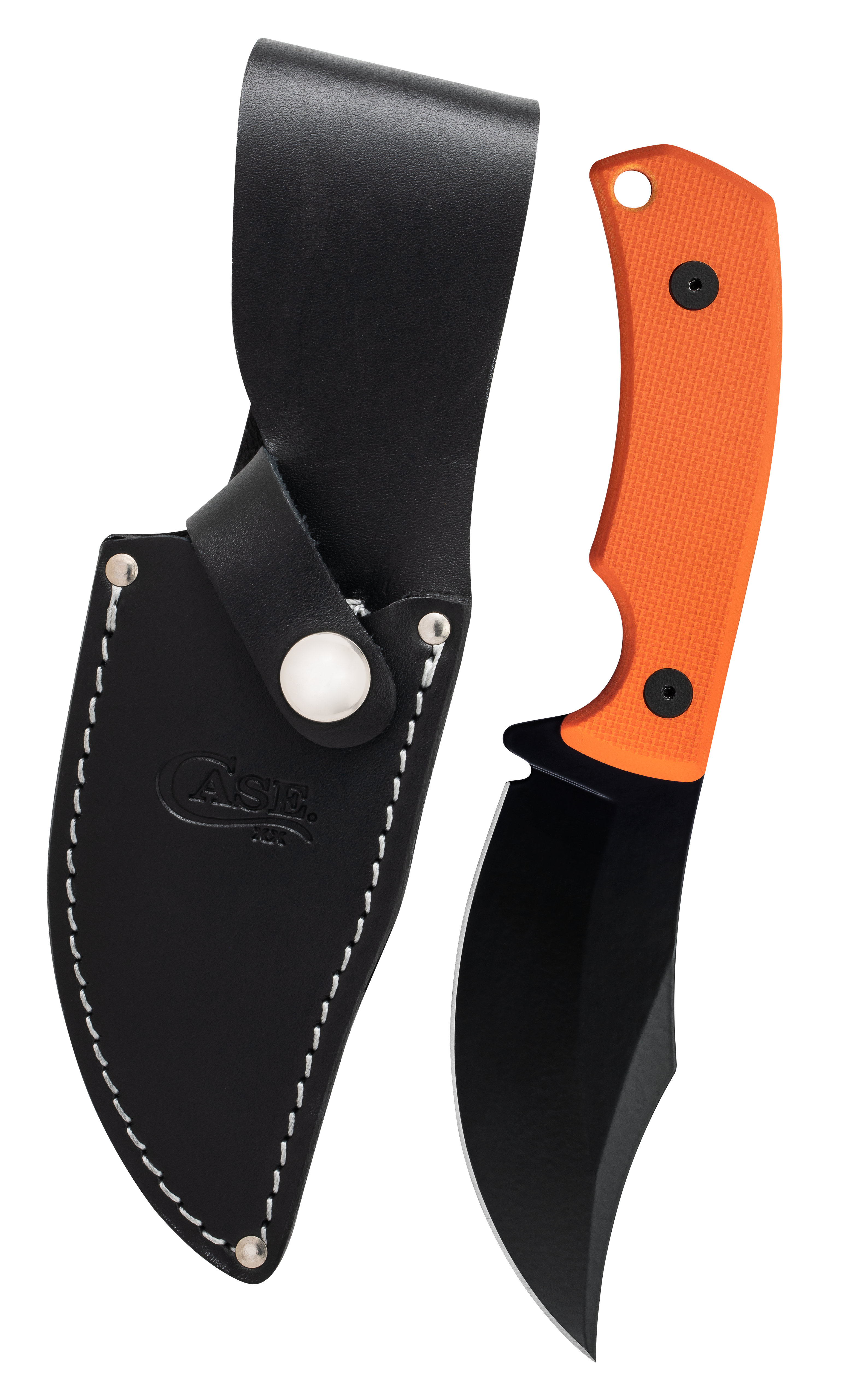 Case XX CT3 Fixed Blade Knife 4.2in Plain Edge Orange G10 DLC CA76937 View 1