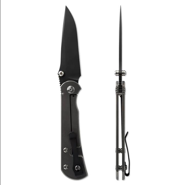 Toor Merchant 2.0 S Folding Knife Black S35VN/Stone Gray Titanium MERCHANT20STIS View 1