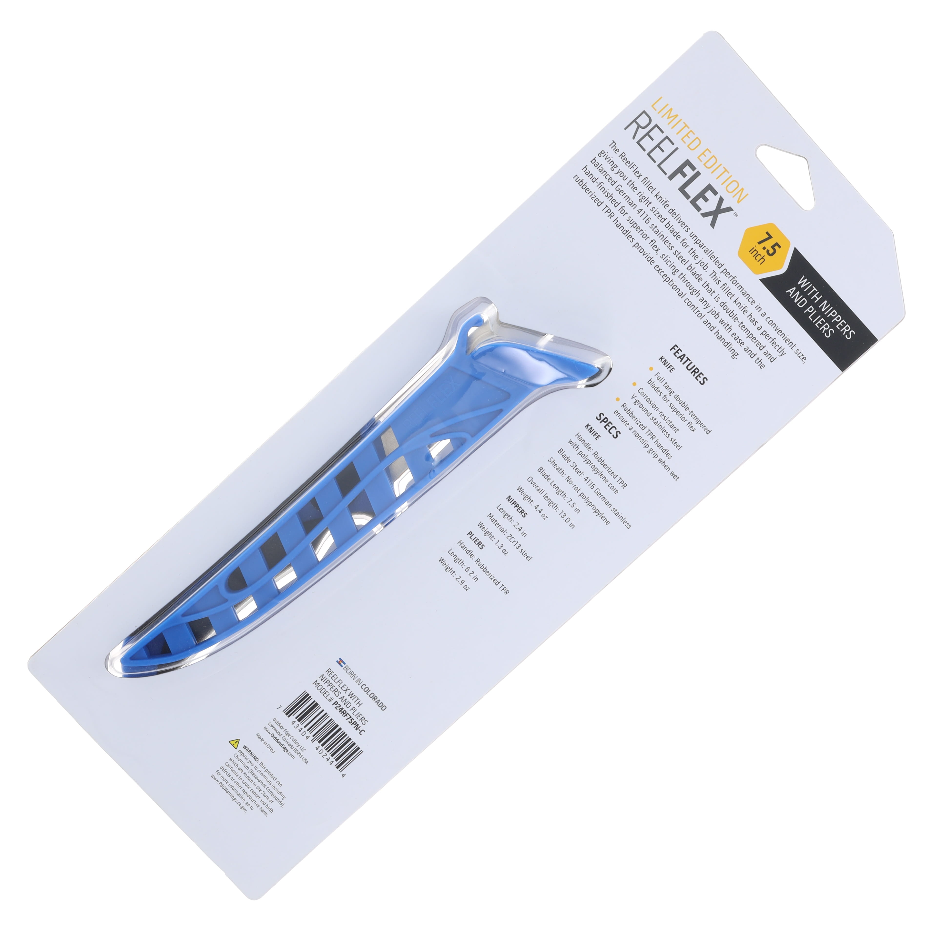 Outdoor Edge 7.5" ReelFlex Fillet +Sheath+ Pliers+ Nipper (Dads & Grads) OEP24RF75PN-C View 16