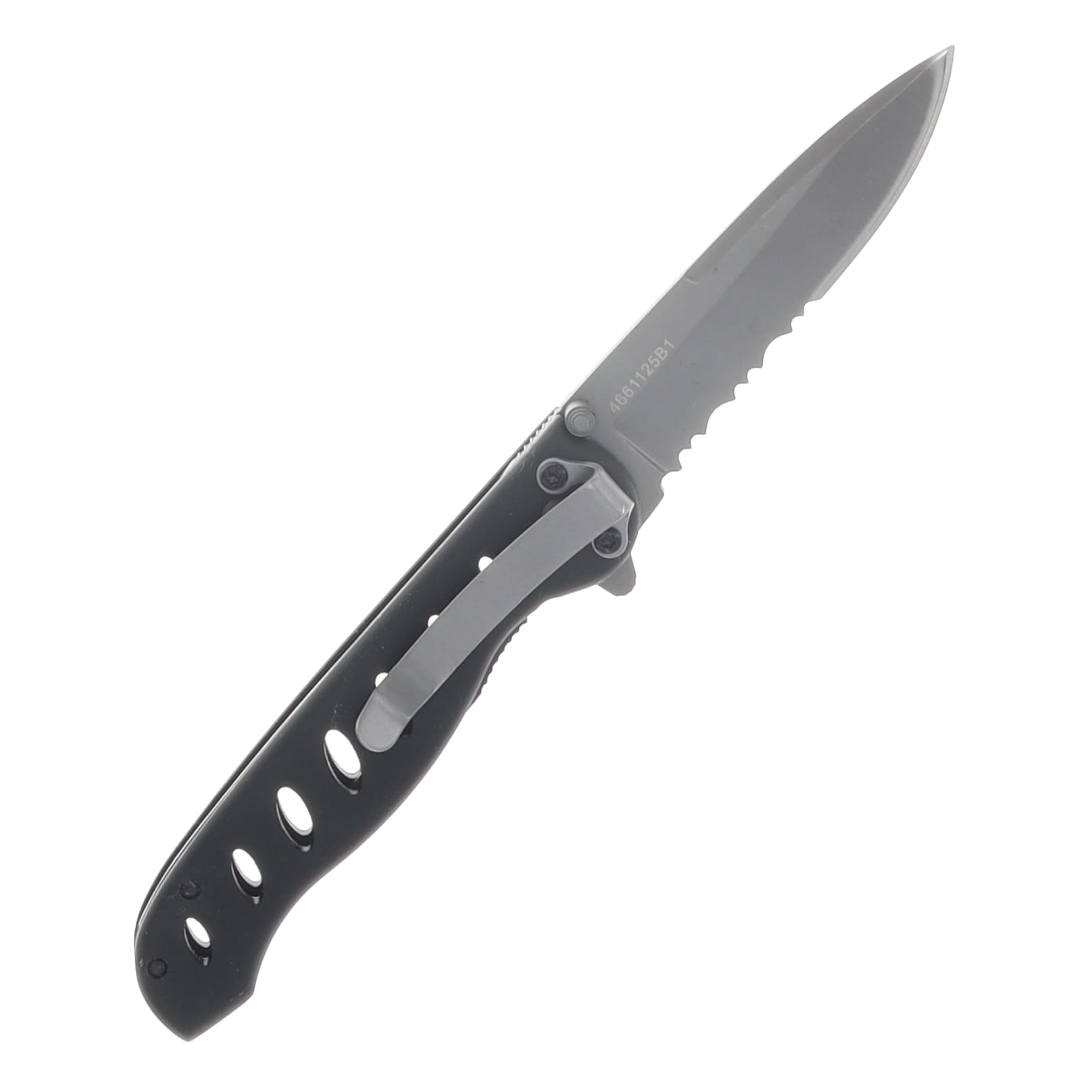 Gerber Evo JR Drop Point Grey & Black Clam Pack G41493 View 2