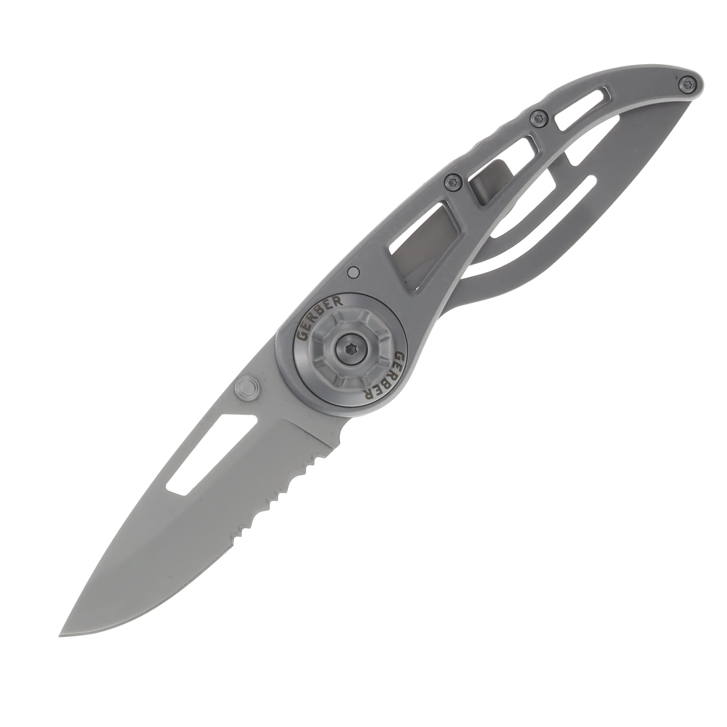 Gerber Ripstop Drop Point Serrated Silver Clam Pack G41616 View 1