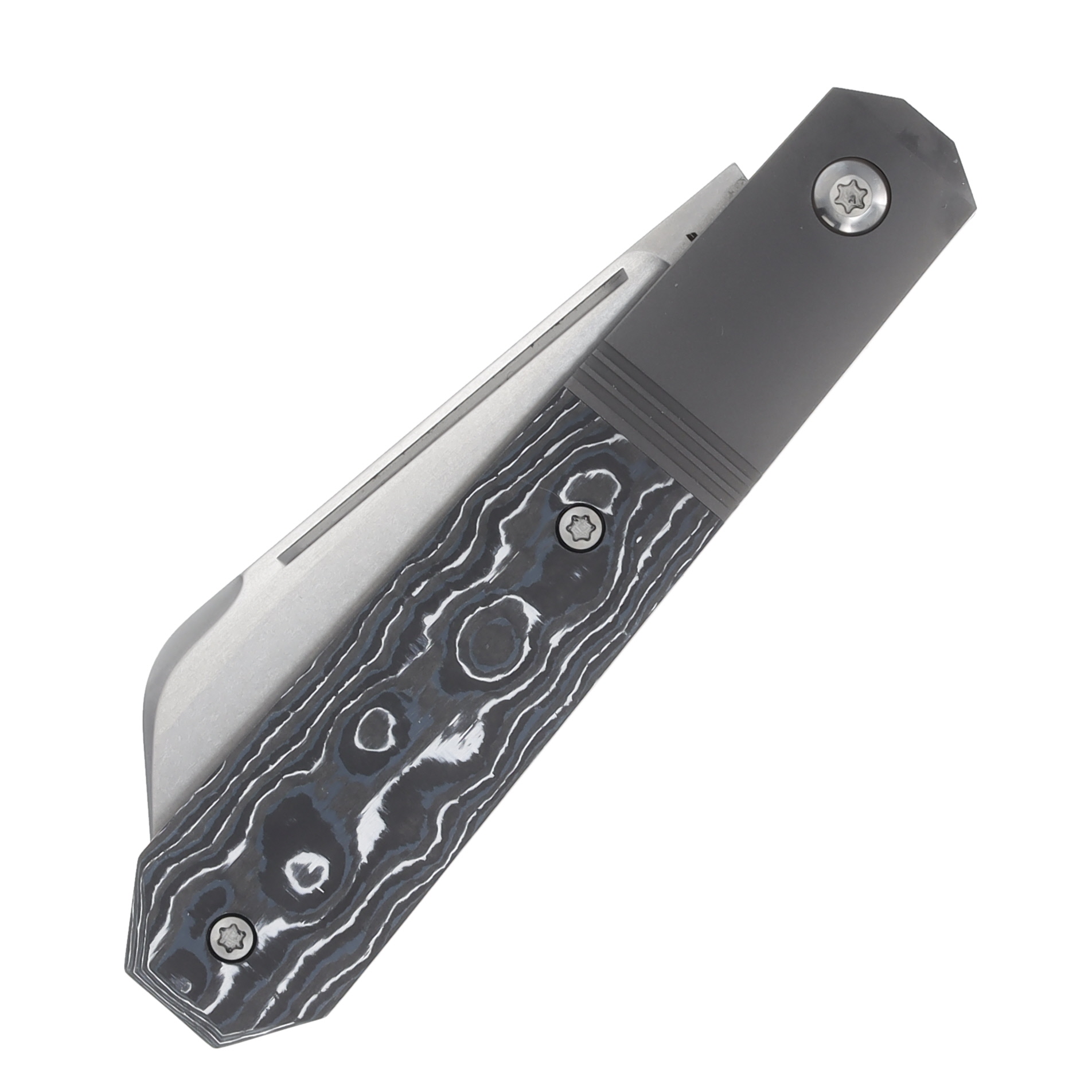 Jack Wolf Knives Midnight Jack Folding Knife White Storm Fat Carbon MIDNI-02-FC-WS View 5