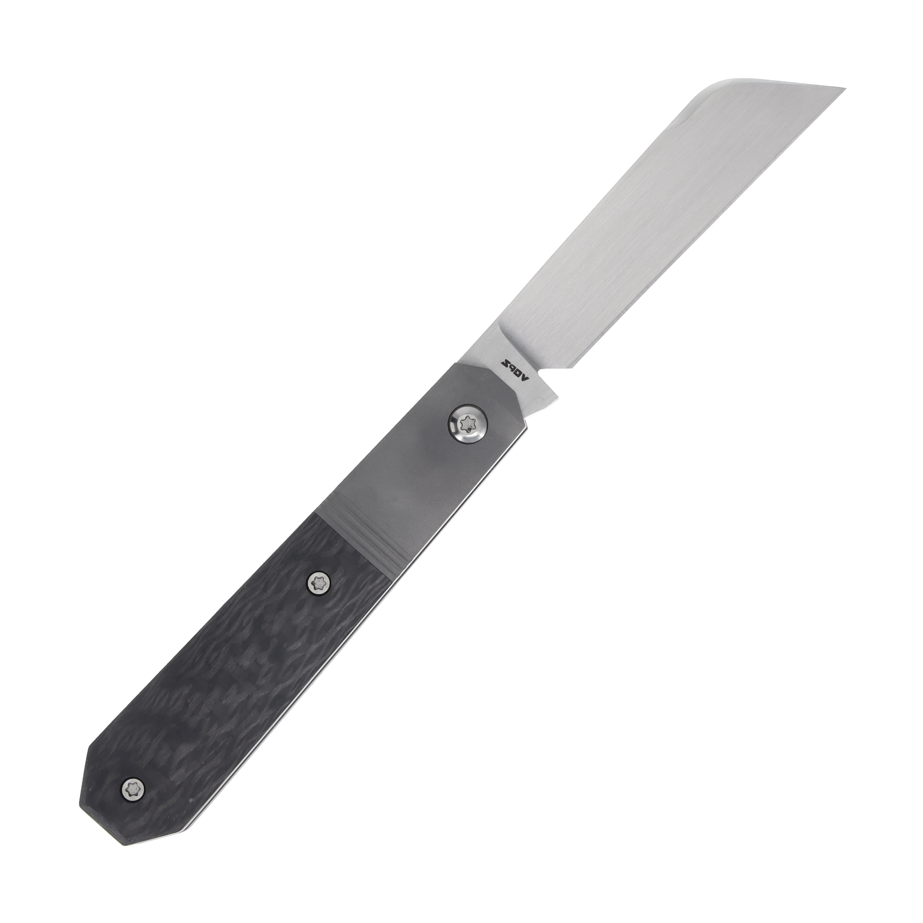 Jack Wolf Knives Midnight Jack Folding Knife Twill Carbon Fiber MIDNI-02-TWILL-CF View 2