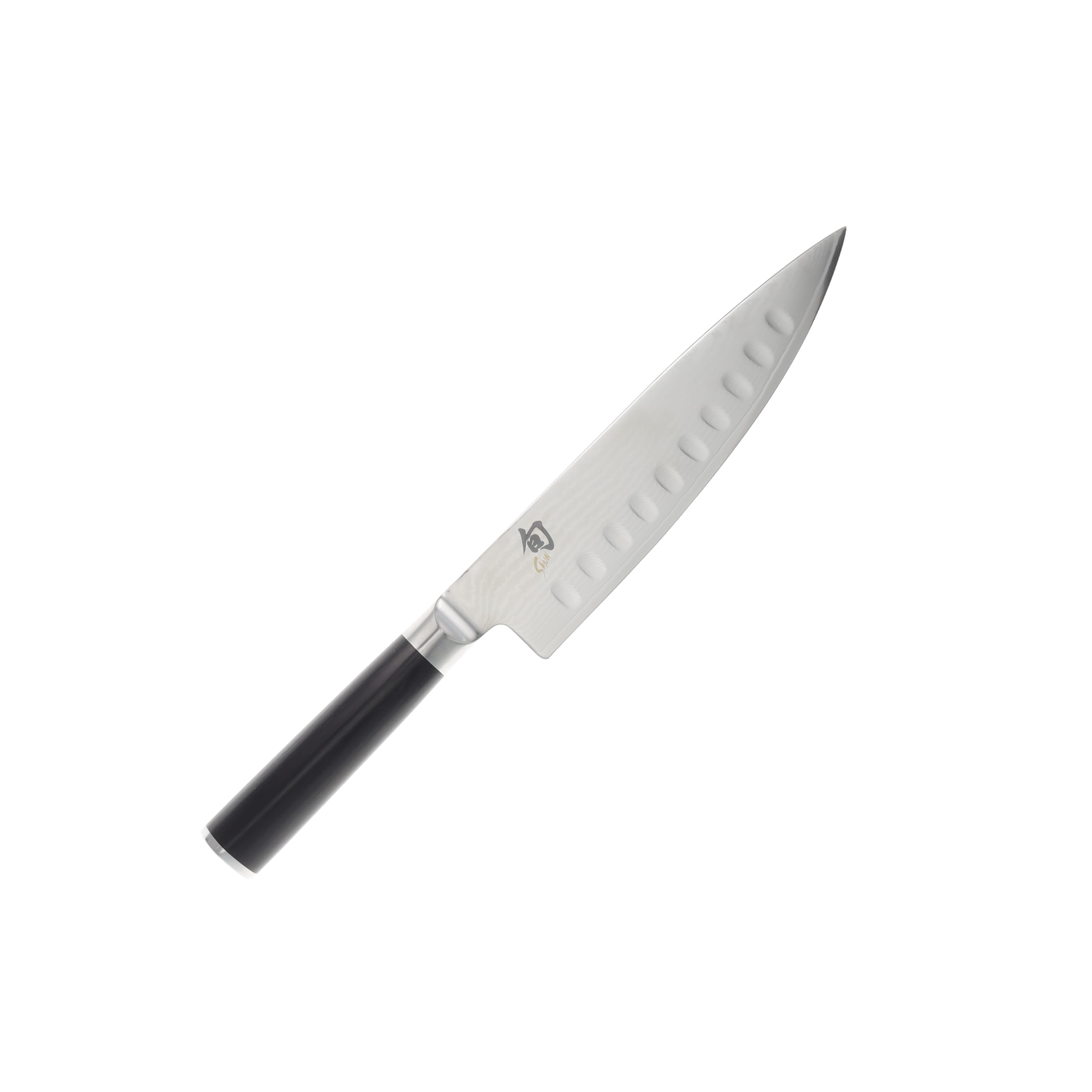 Shun Classic Hollow Ground Chefs Knife Ebony 8in Plain Damascus Chef SDM0719 View 2
