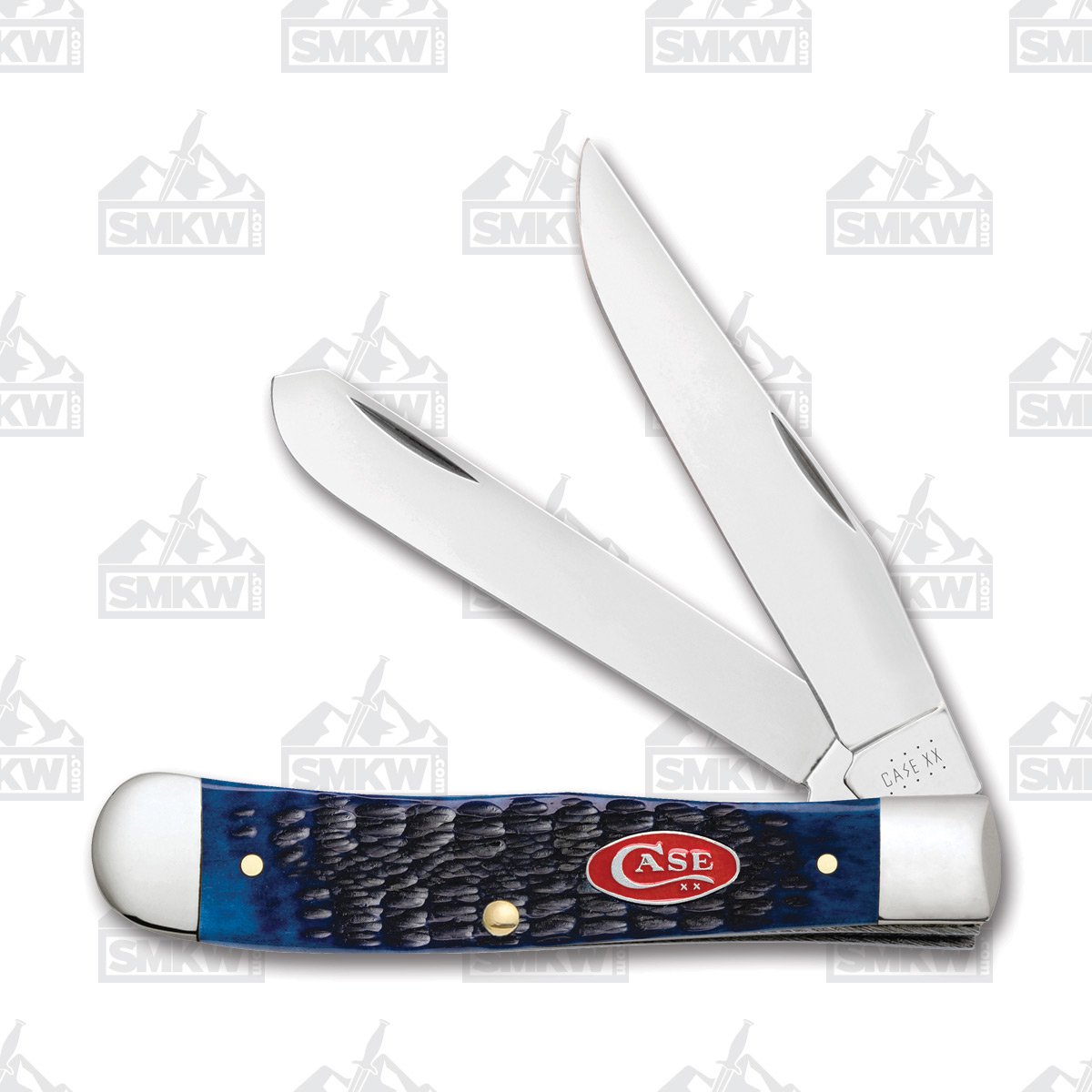 Case XX Trapper Folding Knife Navy Blue Rogers Jig  Bone CA7051 View 1