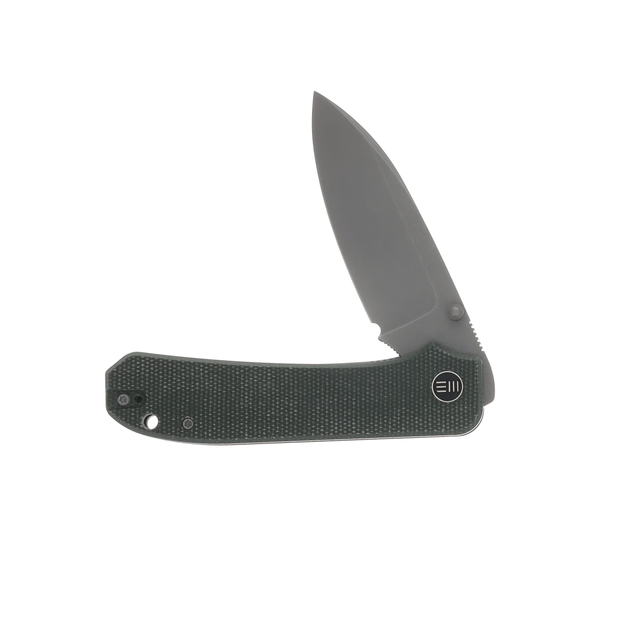 WE Knife Co Big Banter Green 3.69 Inch Plain Gray Stonewash Drop Point WE21045-2 View 3