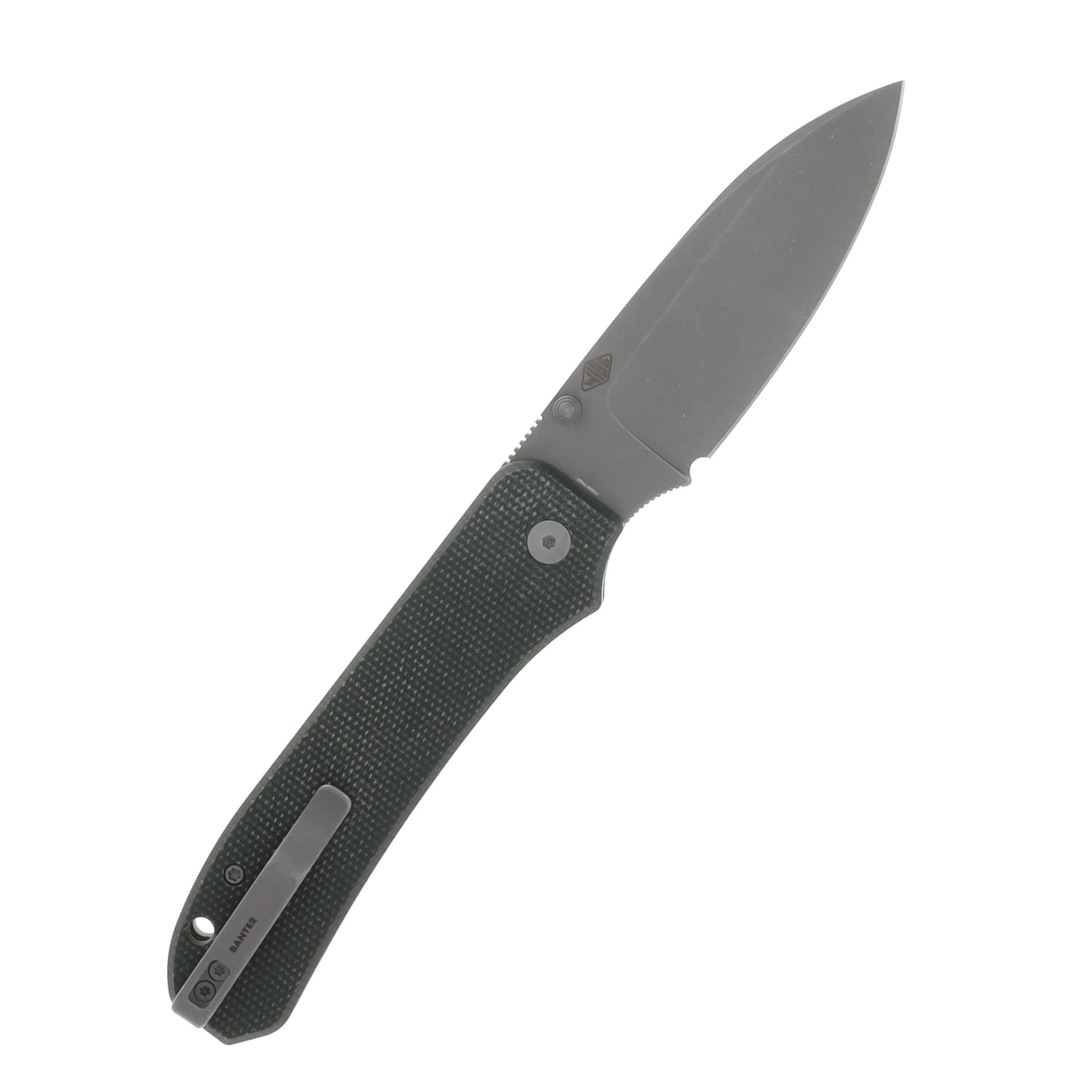 WE Knife Co Big Banter Green 3.69 Inch Plain Gray Stonewash Drop Point WE21045-2 View 2