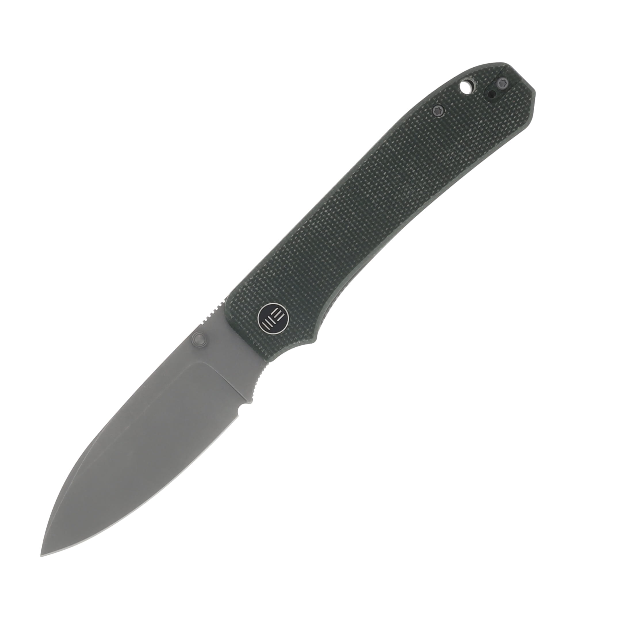 WE Knife Co Big Banter Green 3.69 Inch Plain Gray Stonewash Drop Point WE21045-2 View 1