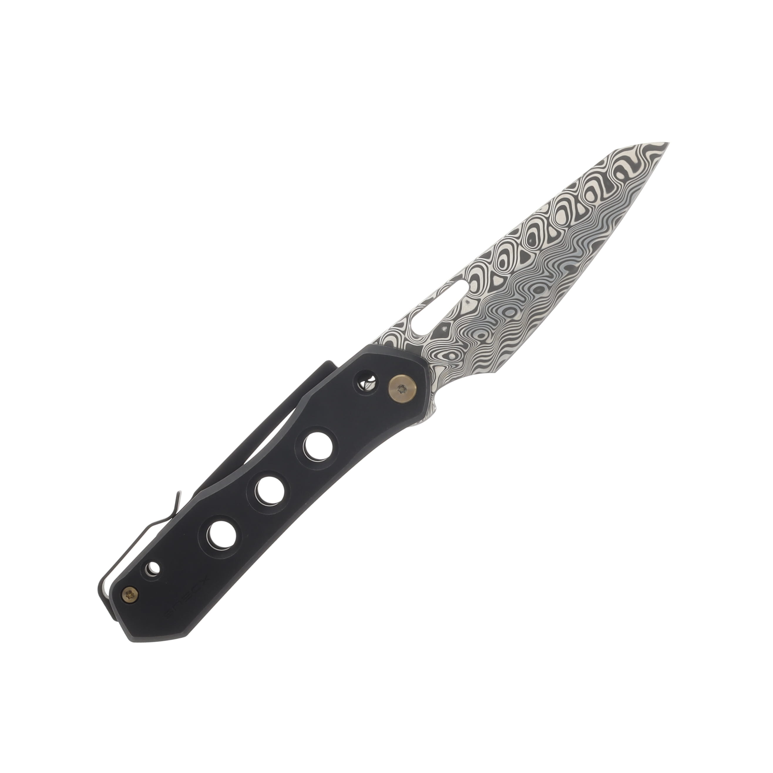 WE Knife Co Vision R Folding Knife Damasteel Wharncliffe/Black Titanium WE21031-DS1 View 2