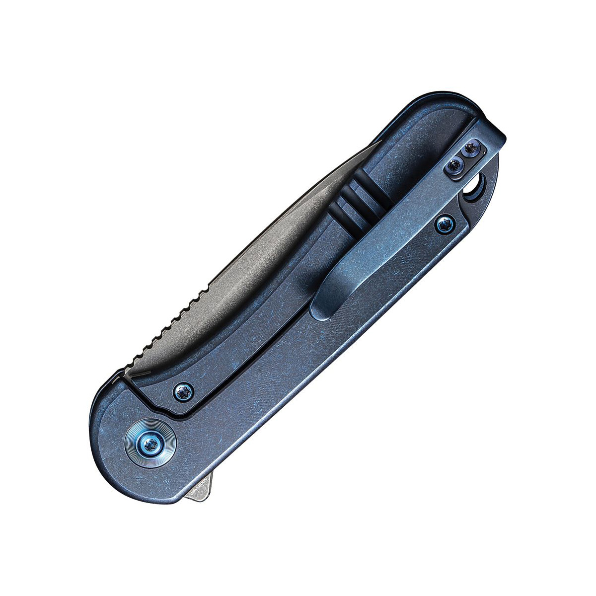 We Knife Co Elementum Folding Knife Blue 2.96in Stonewash Spear Point WE18062X-2 View 2