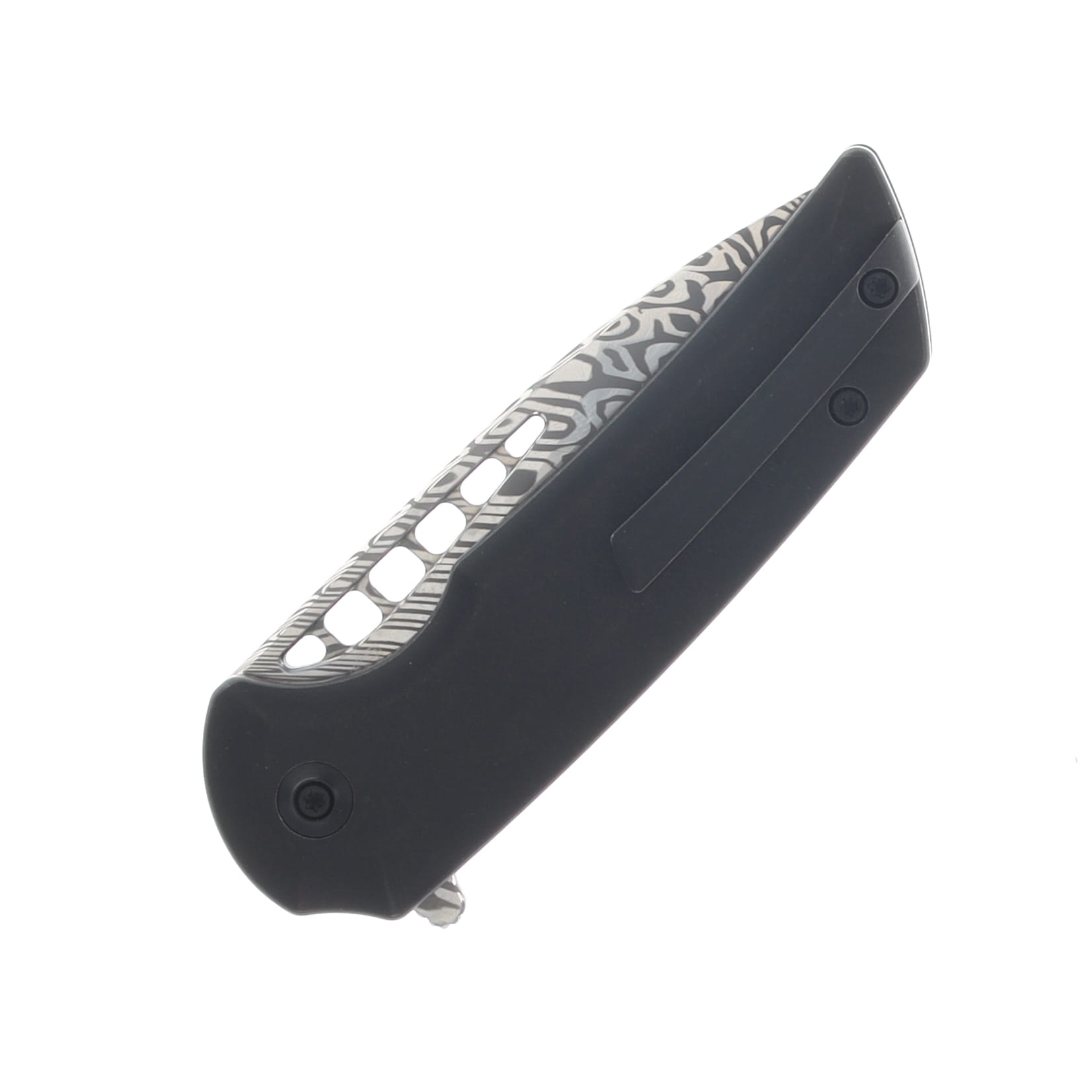 We Knife Co Mini Malice Folding Knife Damasteel/Black Titanium WE054BL-DS1 View 6