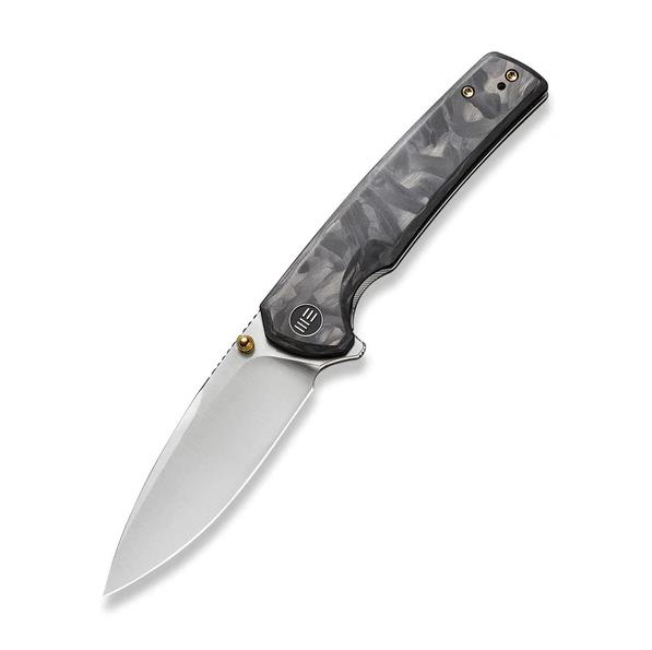 WE Knife Co Subjugator Marbled 3.48 Inch Plain Satin Drop Point WE21014D-1 View 1