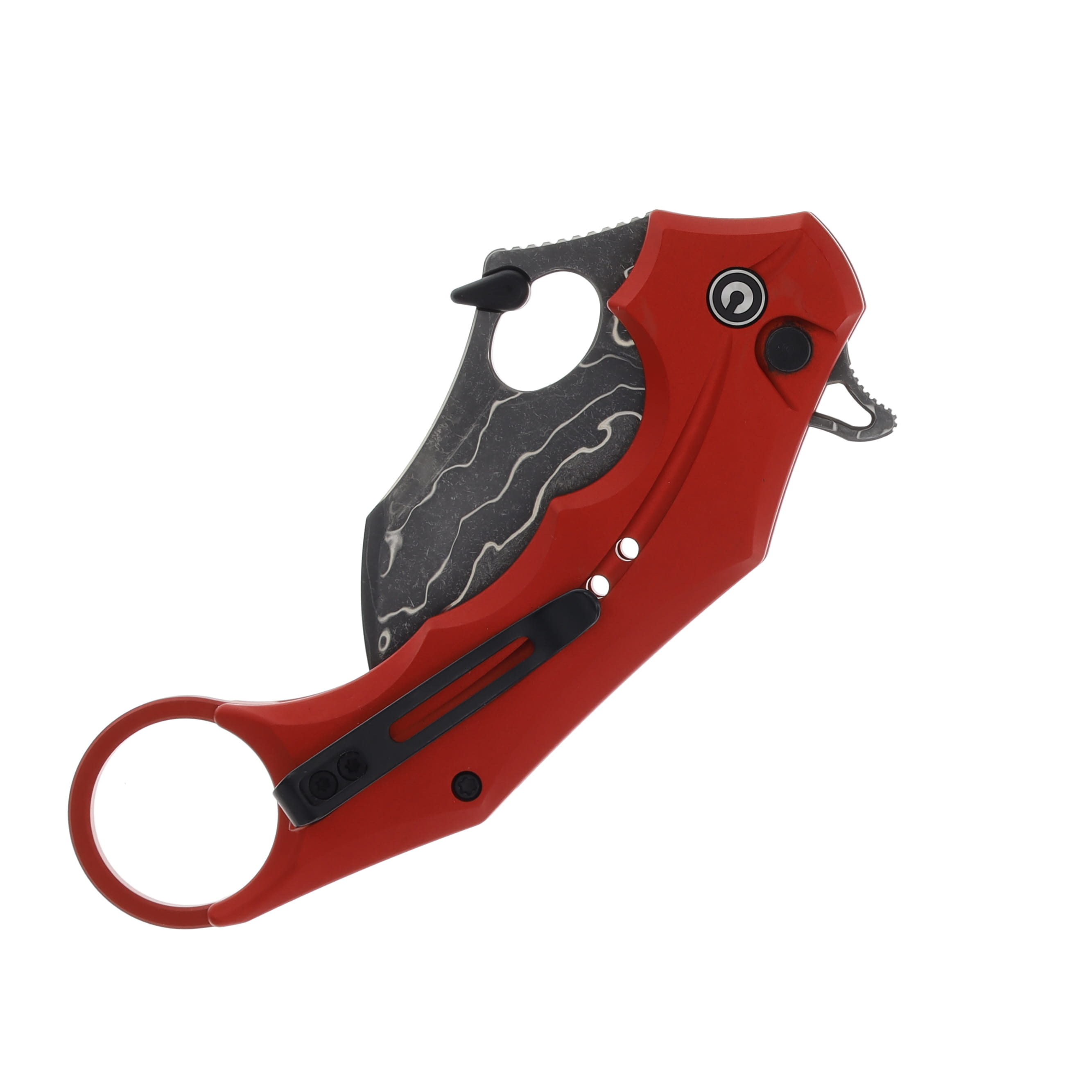 CIVIVI Incisor II Karambit Folding Knife Red 2.02in Damascus Hawkbill Blade C16016B-DS1 View 2