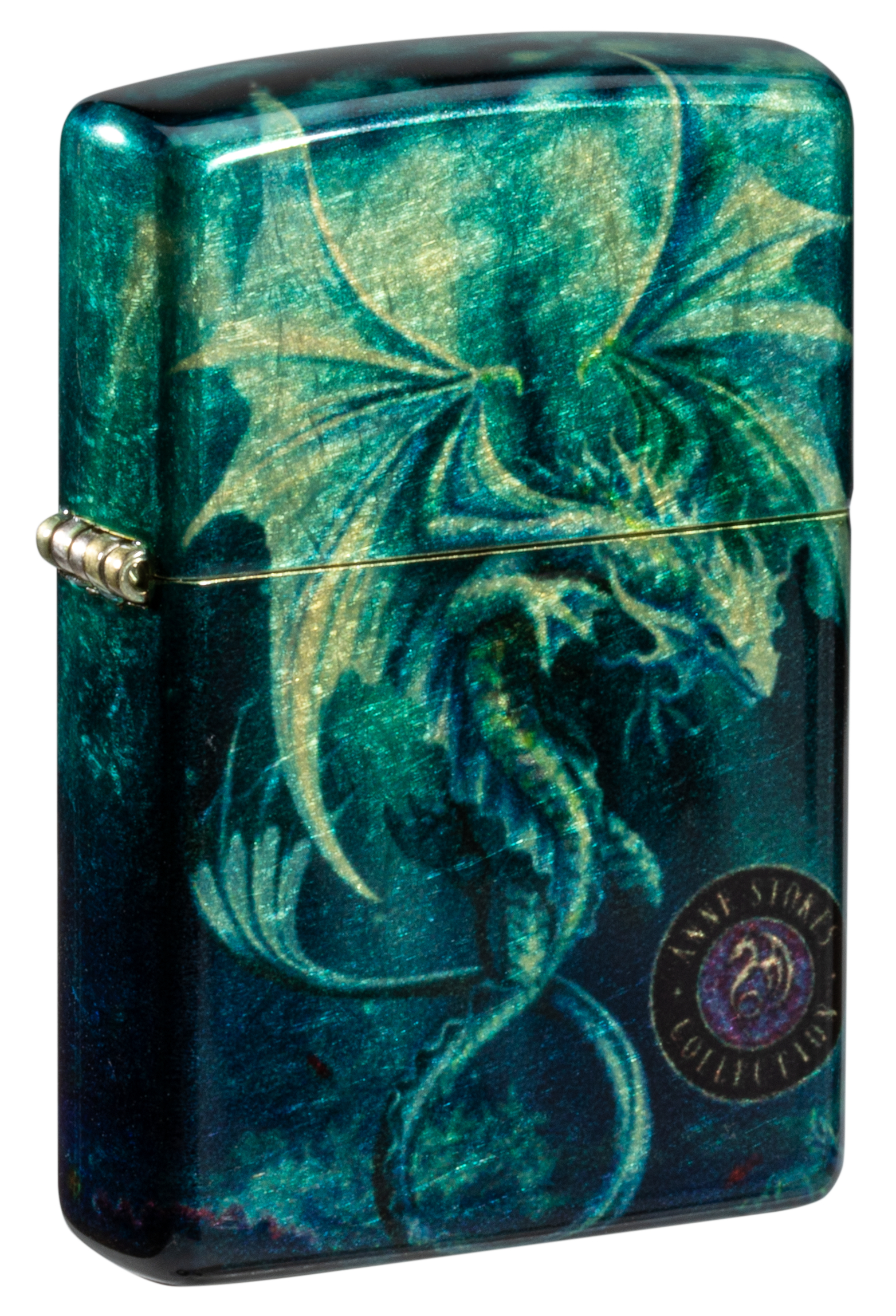Zippo Lighter Anne Stokes 540 Fusion Dragon Design Tumbled Brass ZP48986 View 1