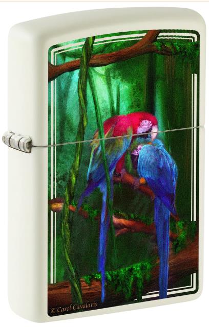 Zippo Lighter Carol Cavalaris Parrots Glow In The Dark ZP48972 View 1