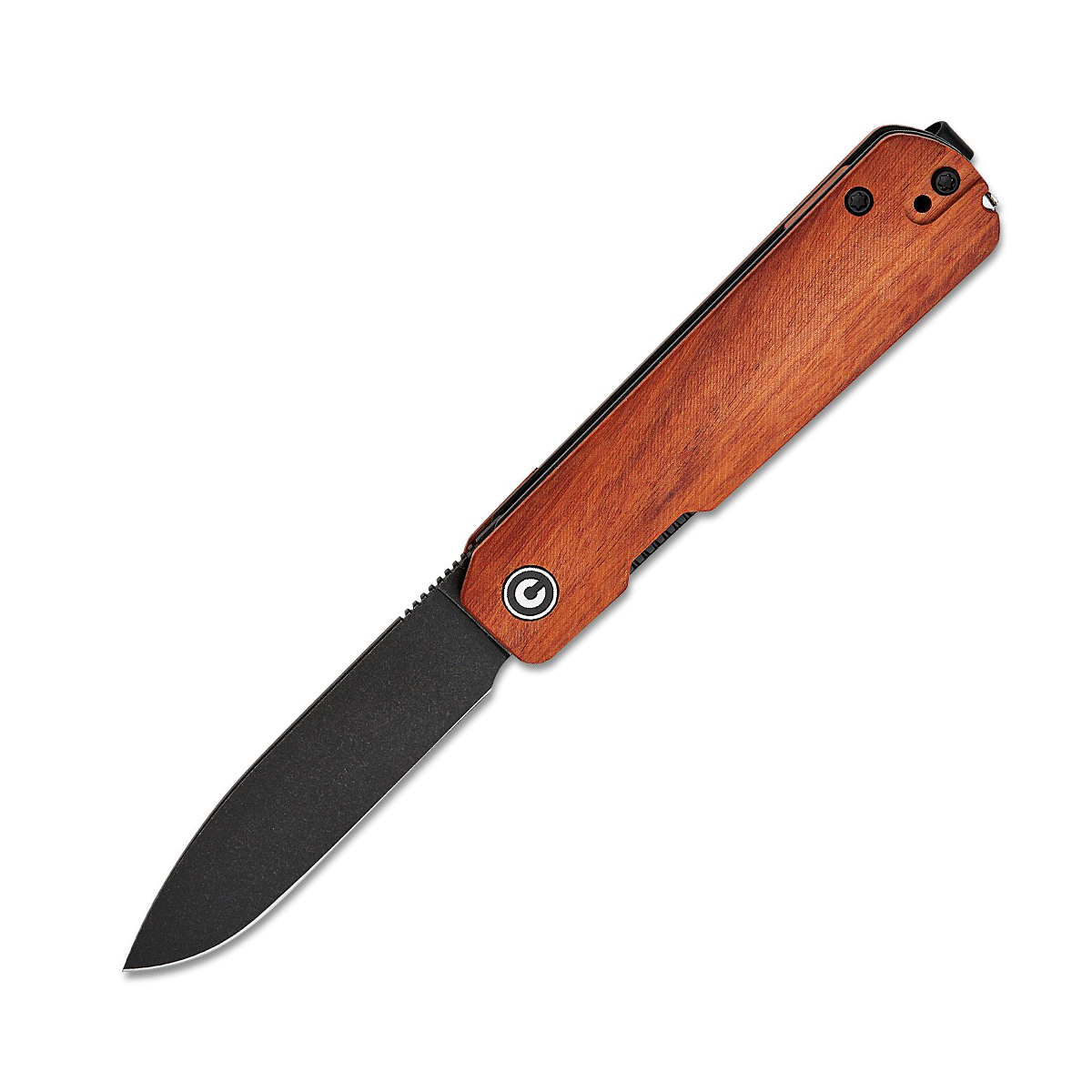 Civivi Sendy Guibourtia Wood Handle Black Stonewashed Nitro-V Blade C21004A-2 View 2