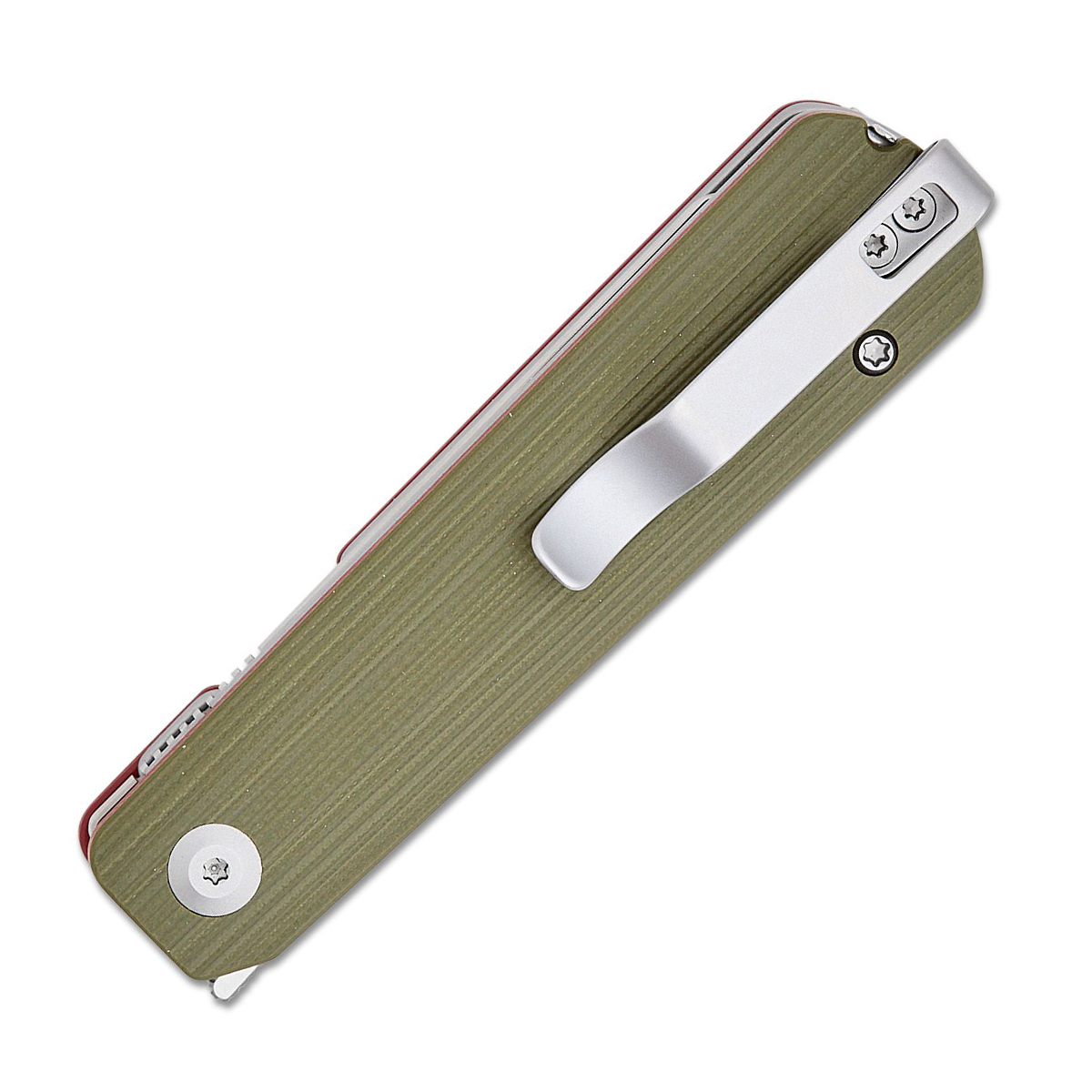 CIVIVI Sendy Folding Knife Milled Green/Red G-10 Satin Nitro-V C21004B-1 View 5