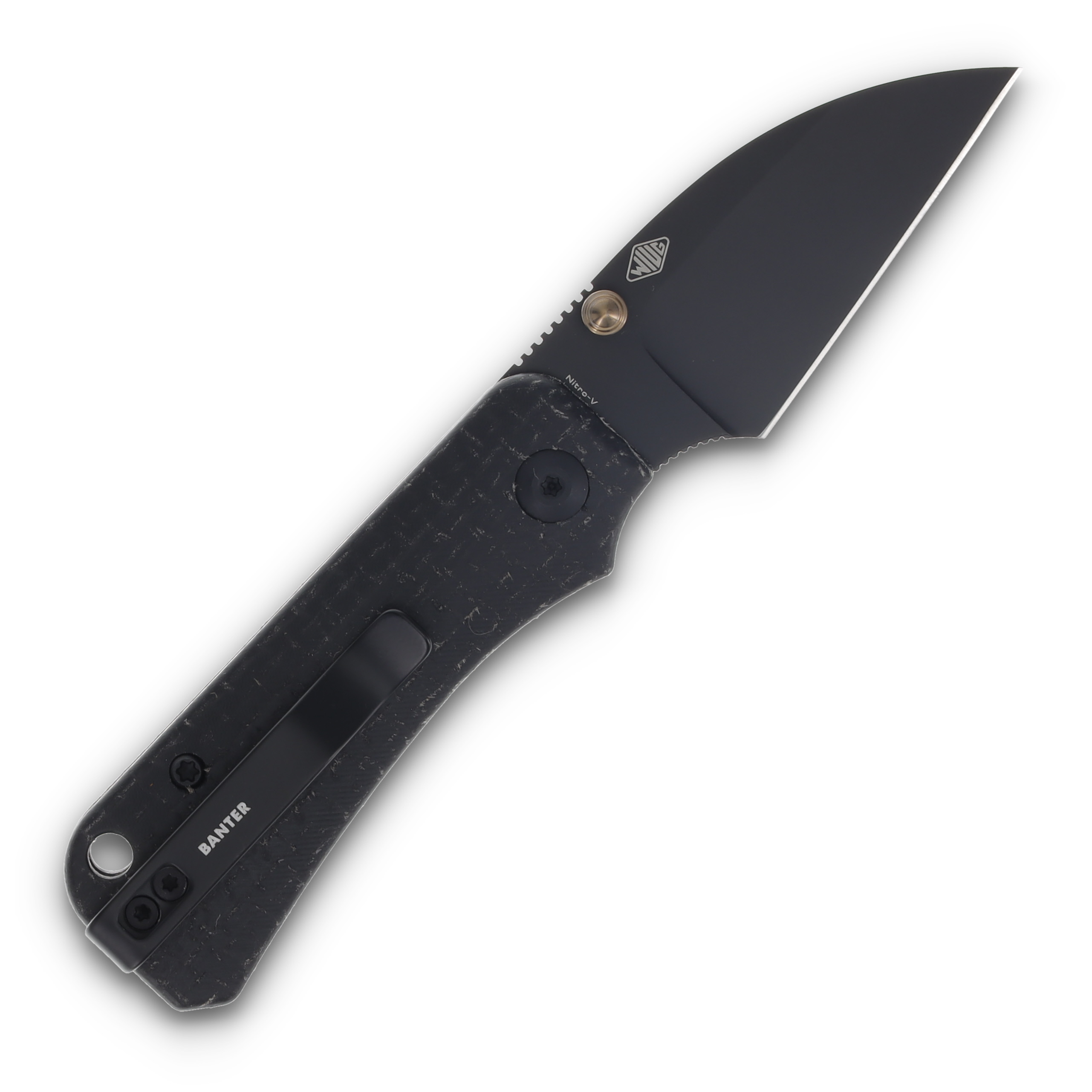CIVIVI Baby Banter Folding Knife 2.32 Inch Plain Black Wharncliffe C19068SC-1 View 2