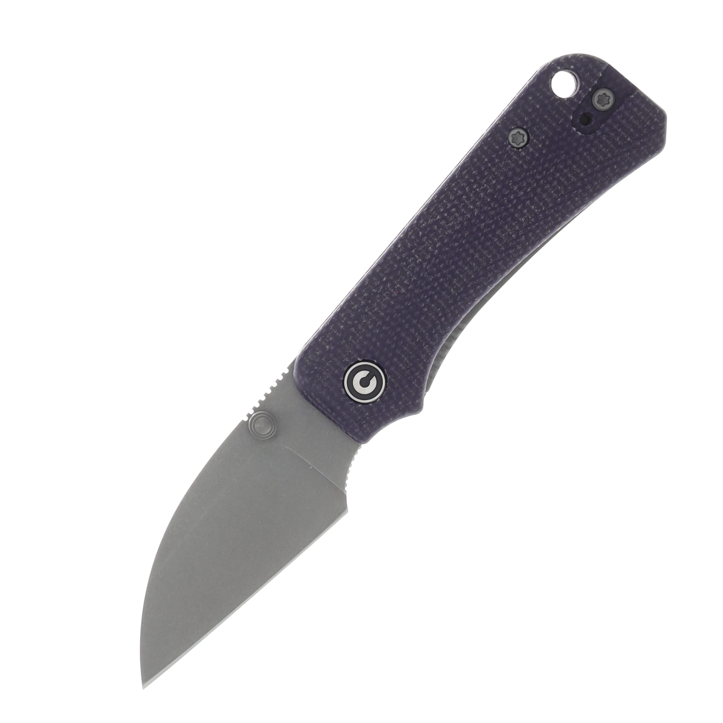 CIVIVI Baby Banter Purple 2.32 Inch Plain Gray Stonewash Wharncliffe C19068SC-2 View 1