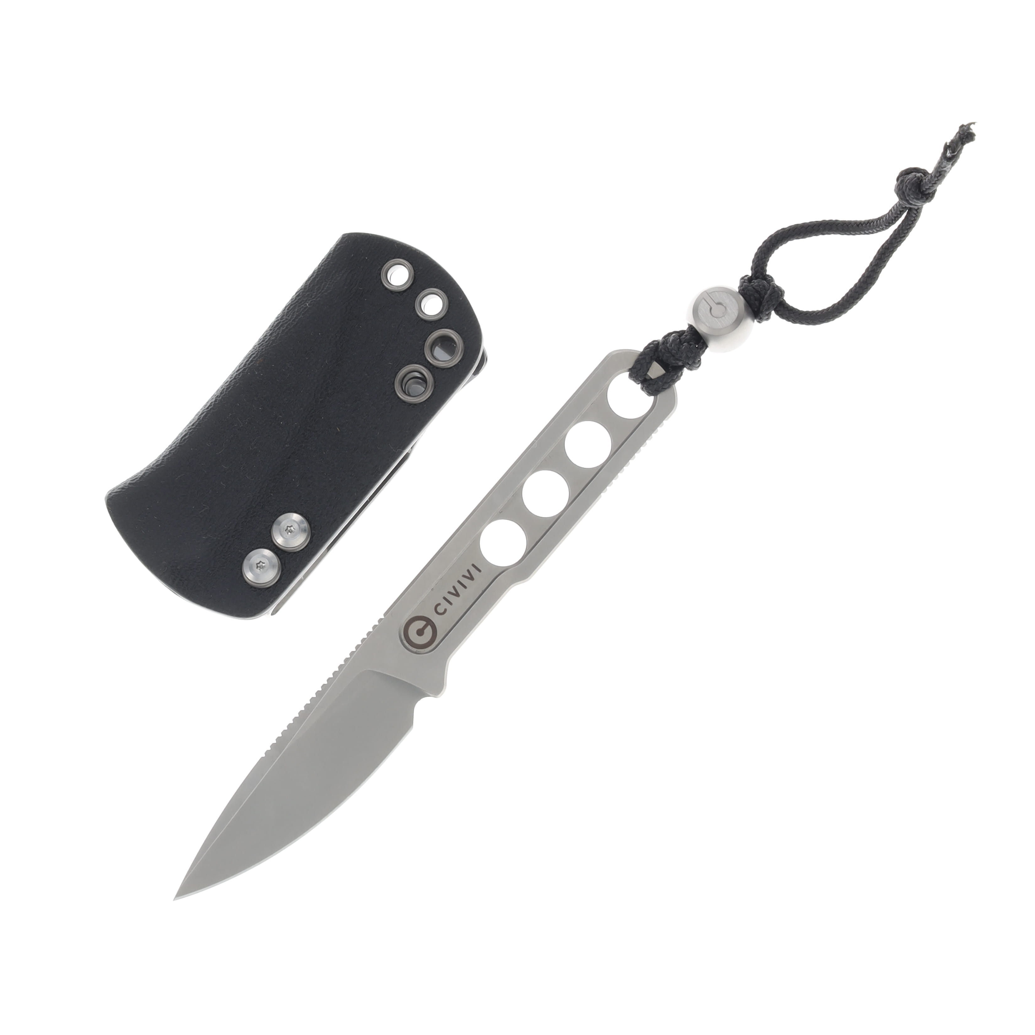 CIVIVI Circulus Fixed Blade Knife 1.96 Plain Stonewash Drop Point C22012-2 View 1