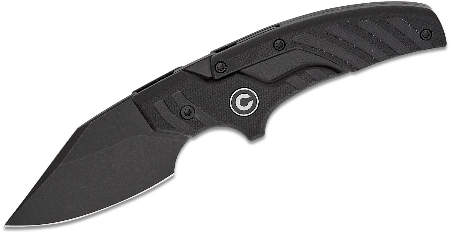CIVIVI Typhoeus Fixed Blade Knife 2.27in Plain Black Stonewash Dagger C21036-1 View 6