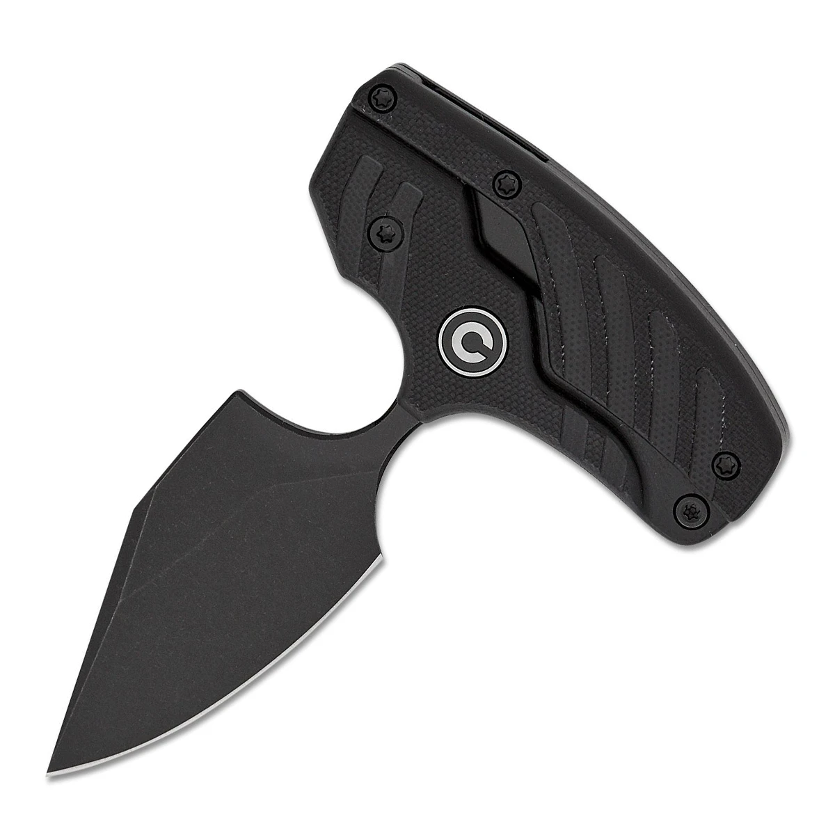 CIVIVI Typhoeus Fixed Blade Knife 2.27in Plain Black Stonewash Dagger C21036-1 View 3