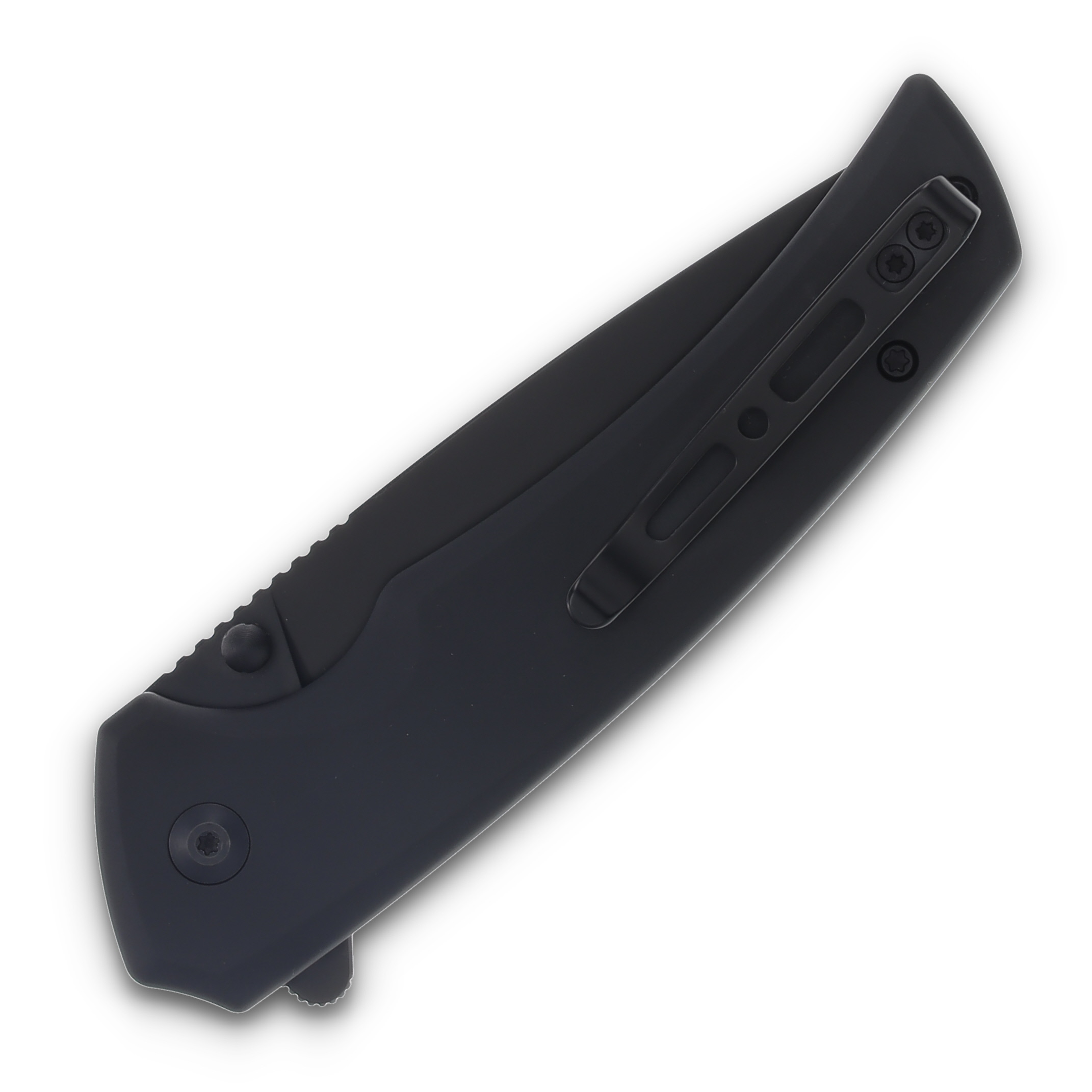 SENCUT Serene Folding Knife 3.48 Inch Plain Black Stonewash Drop Point S21022B-1 View 4