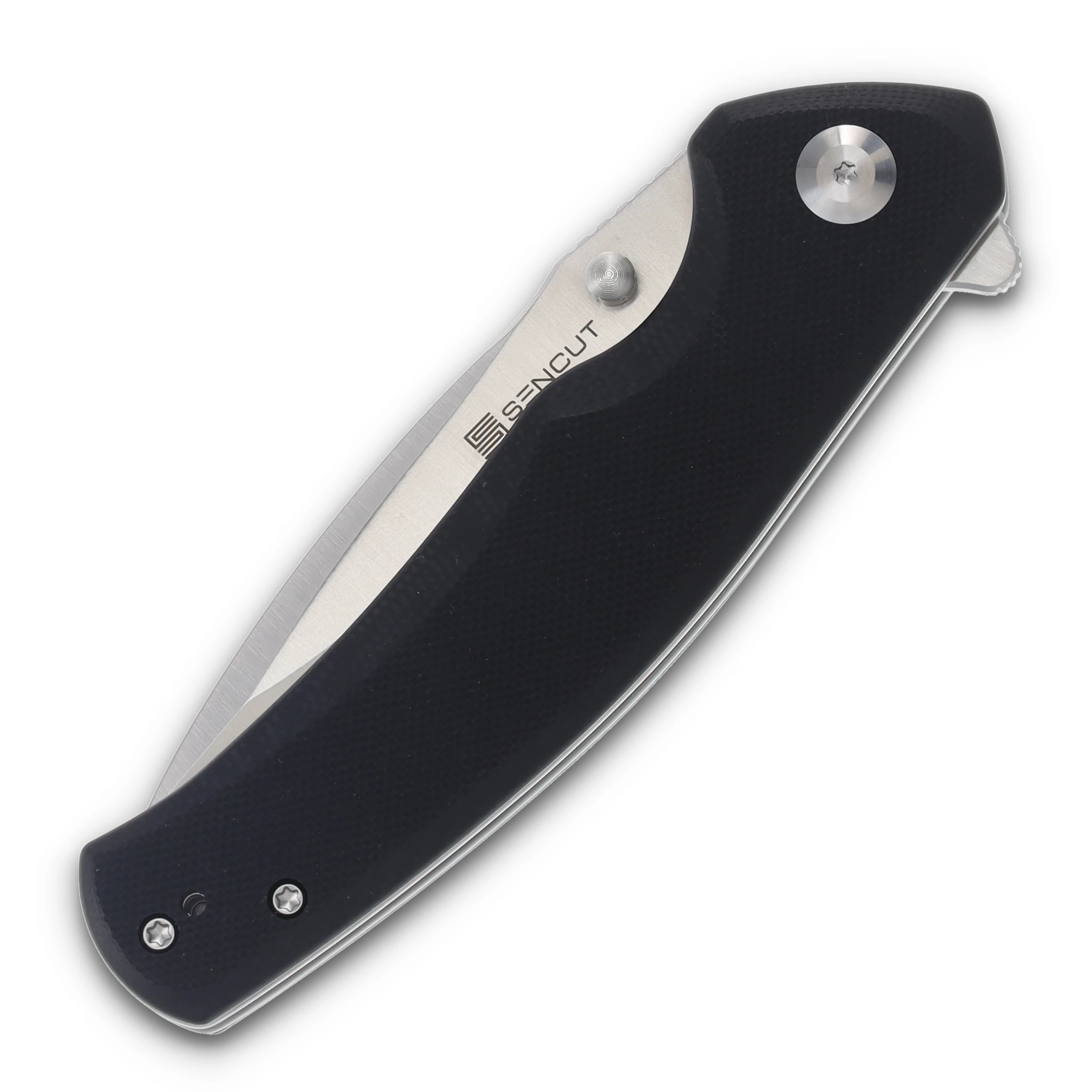 Sencut Slashkin Linerlock Folding Knife Satin D2 Drop Point/Black G-10 S20066-1 View 3