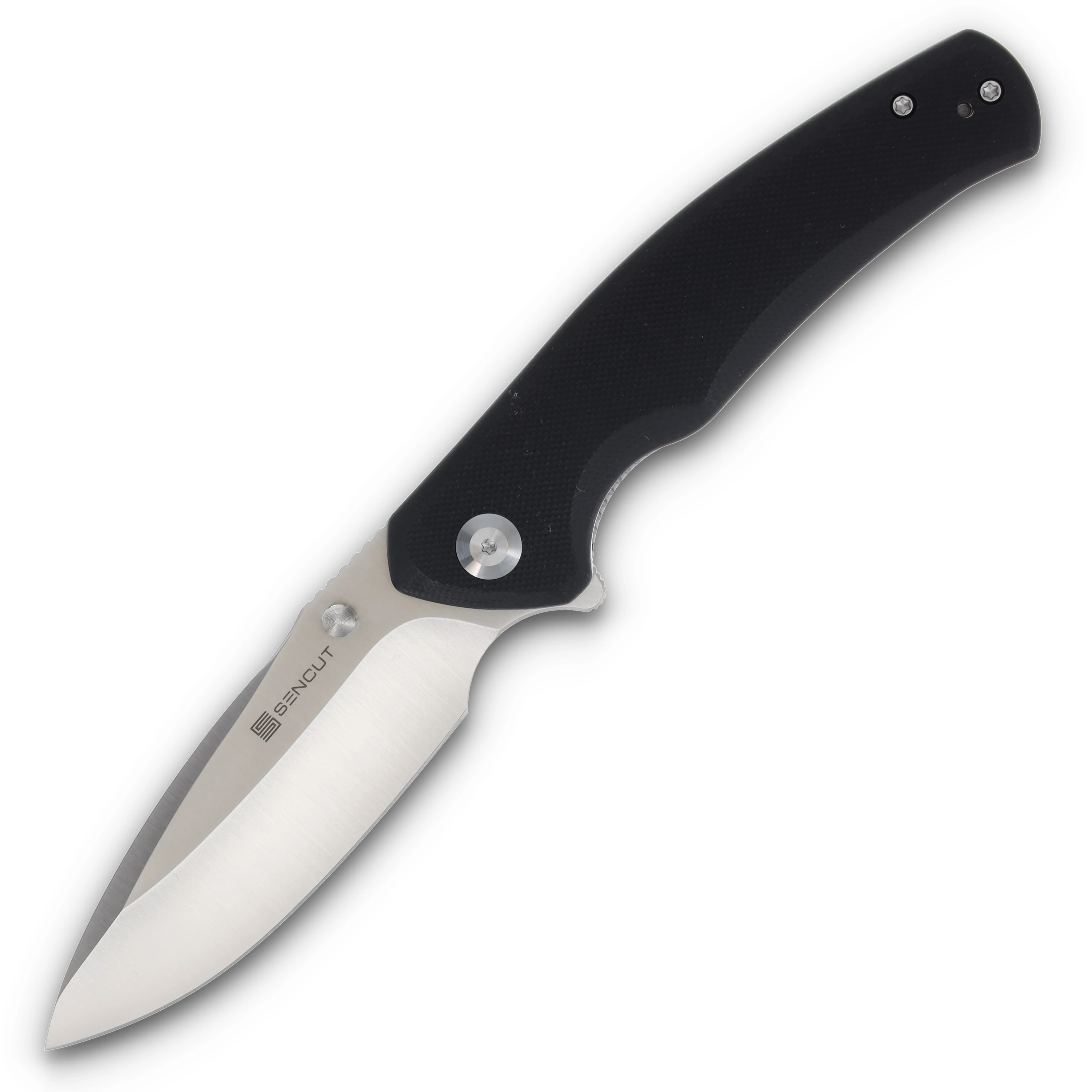 Sencut Slashkin Linerlock Folding Knife Satin D2 Drop Point/Black G-10 S20066-1 View 1