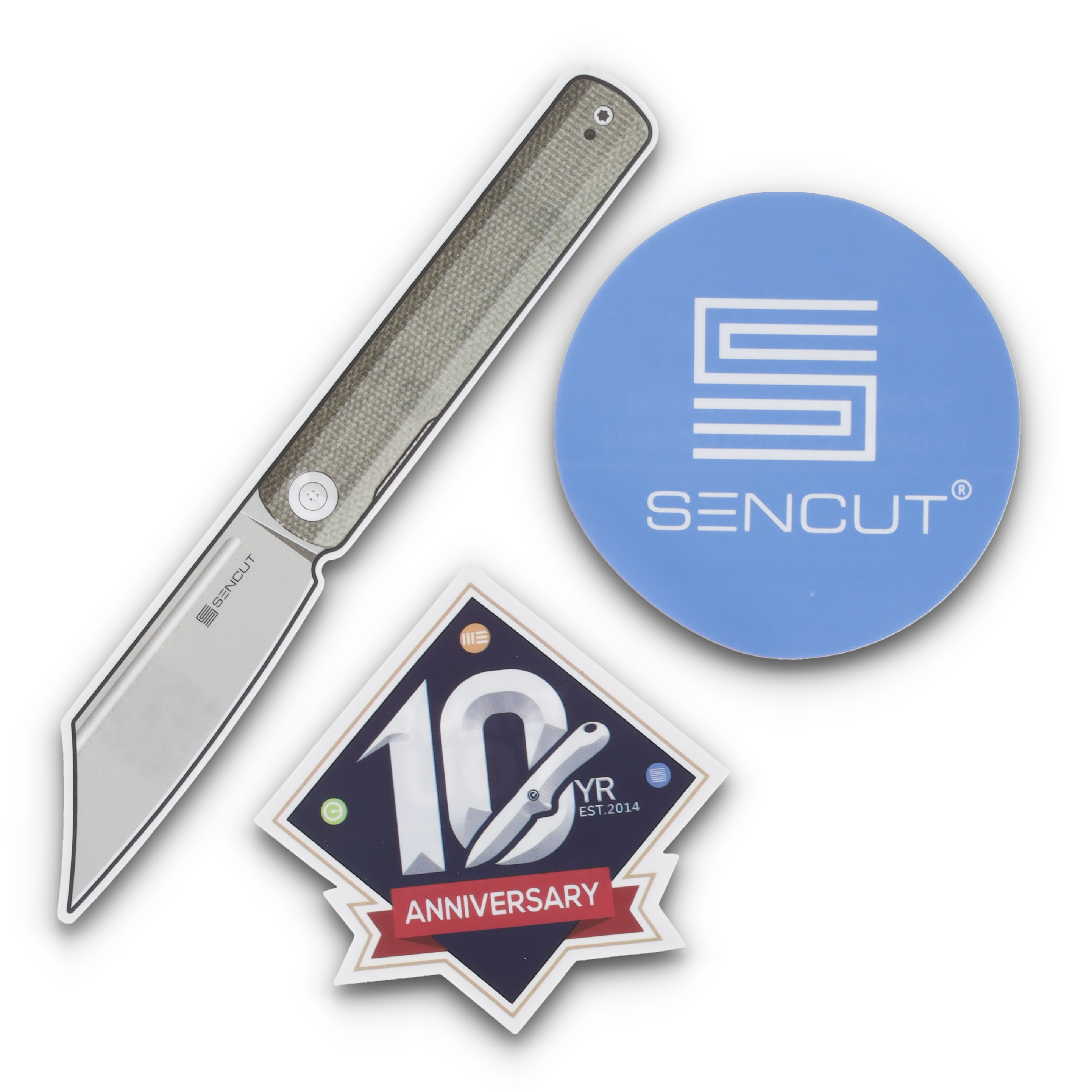 SENCUT ArcBlast Bright Blue 2.98in Plain Satin Drop Point S22043B-3 View 6
