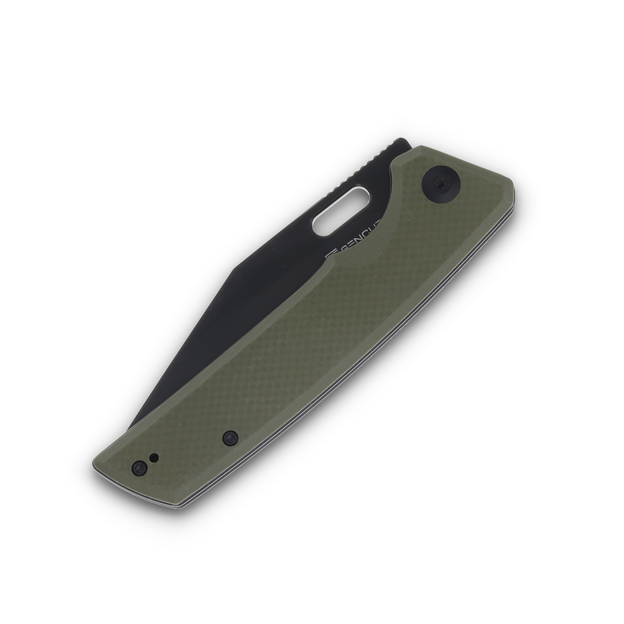 SENCUT GlideStrike Folding Knife OD Green 3.74 Inch Plain Clip Point S23018-3 View 7
