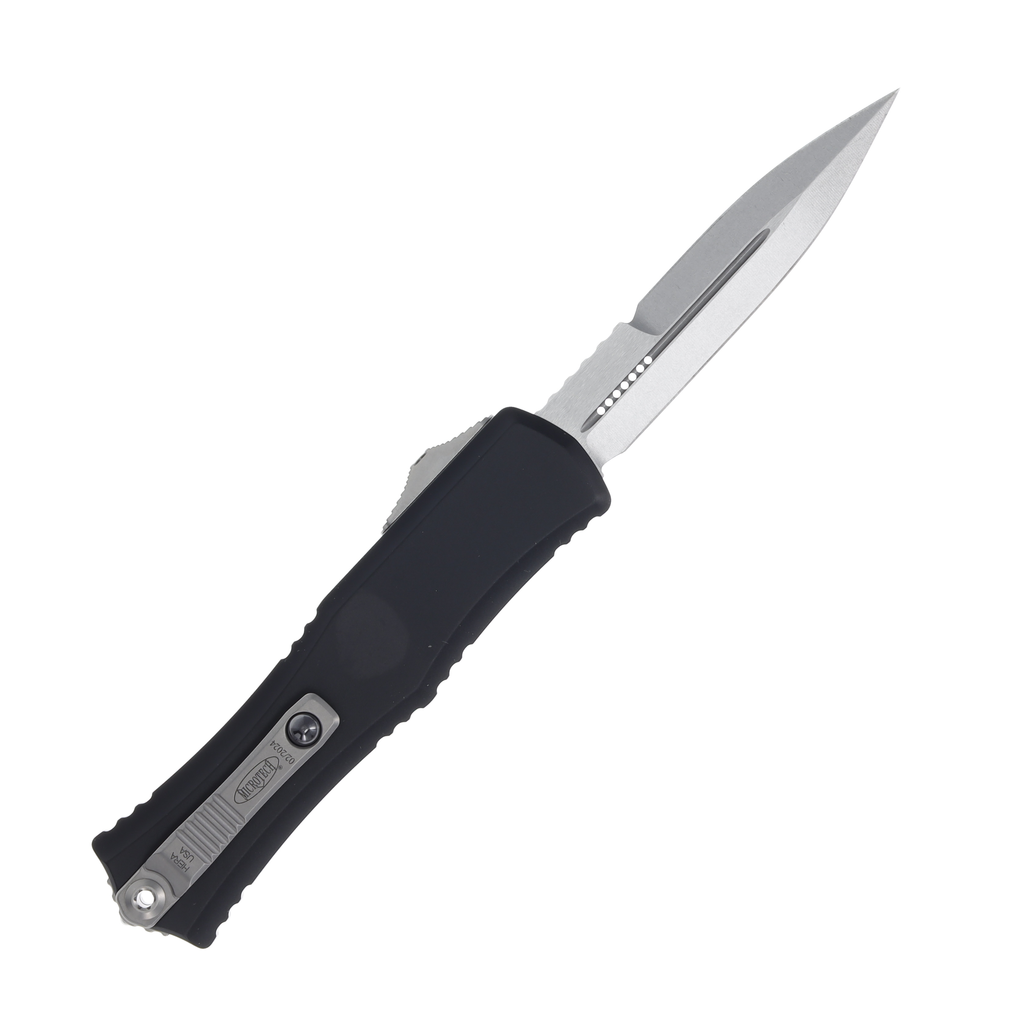 Microtech Mini Hera II OTF Automatic Stonewash S/E Black AUMT1701M10 View 2