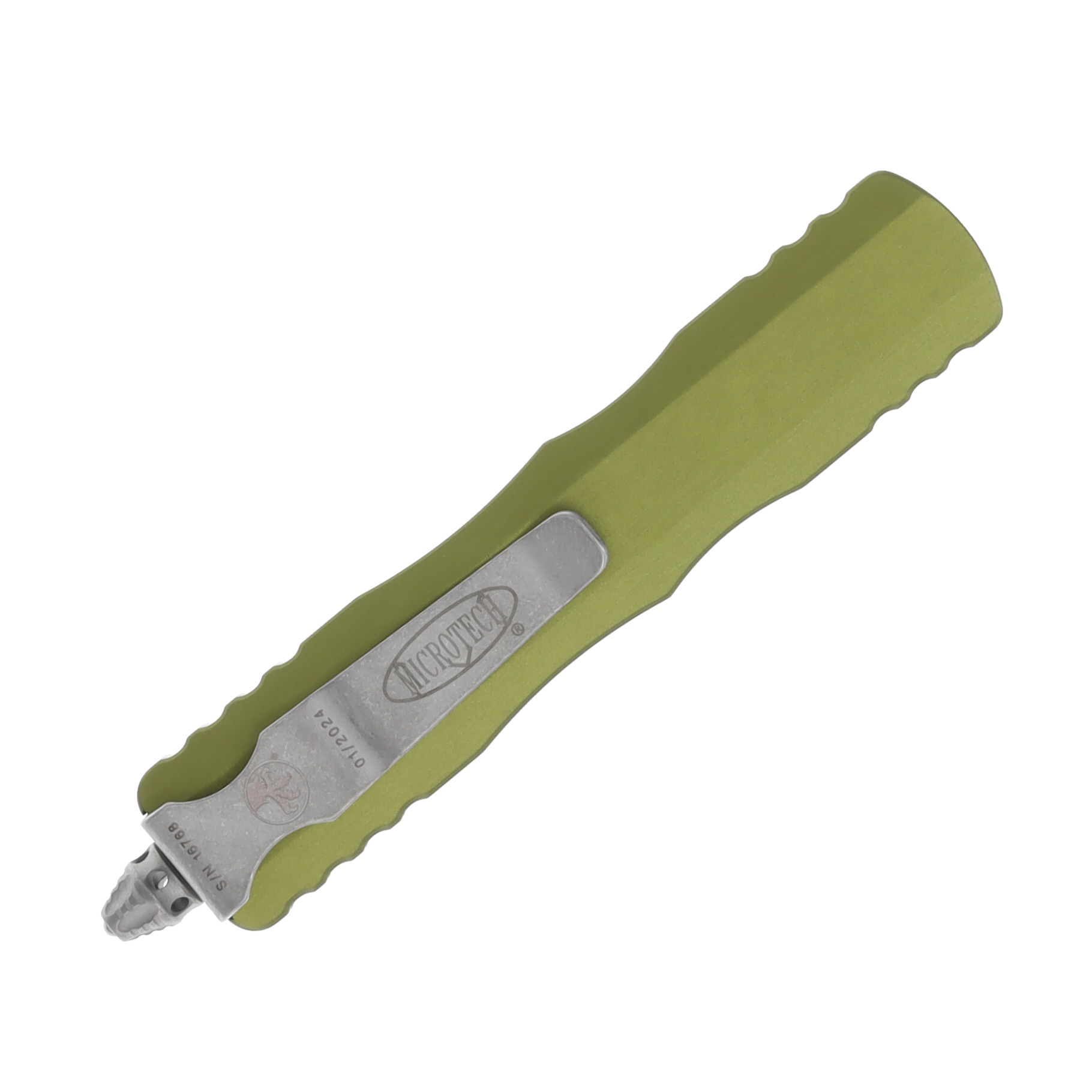 Microtech Dirac D/E OTF Automatic Apocalyptic Serrated AUMT22512APOD View 4