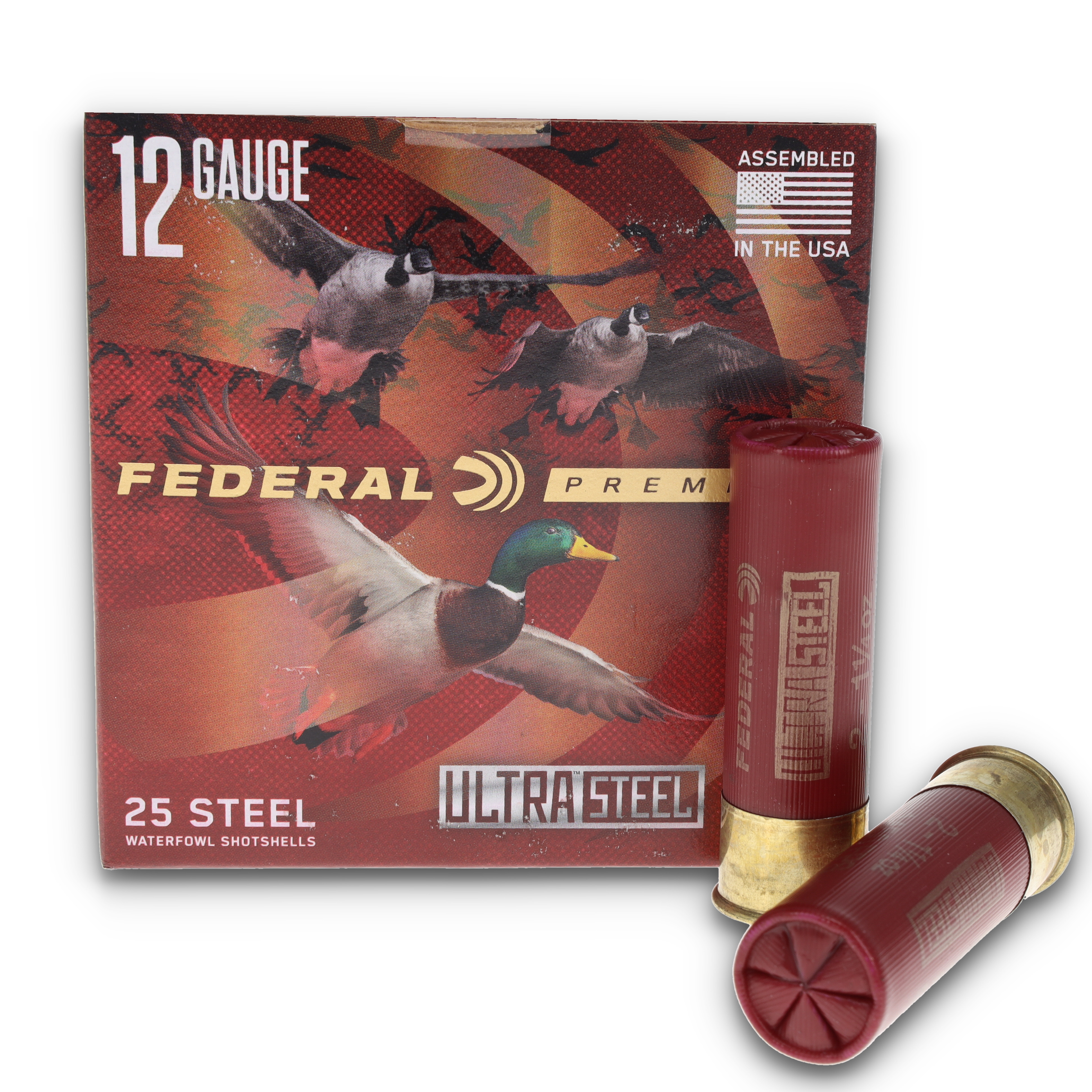 Federal Premium Ultra Steel 12 Ga 3in #3 & #5 Shot 1-1/4 oz  Ammo 25Rd PWUX1422 View 1