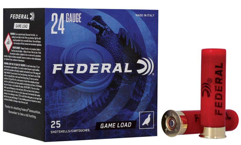 Federal Game-Shok 24 Ga 2.5in #8 Shot 11/16 oz Upland Lead Ammo 25Rds N1248 View 1
