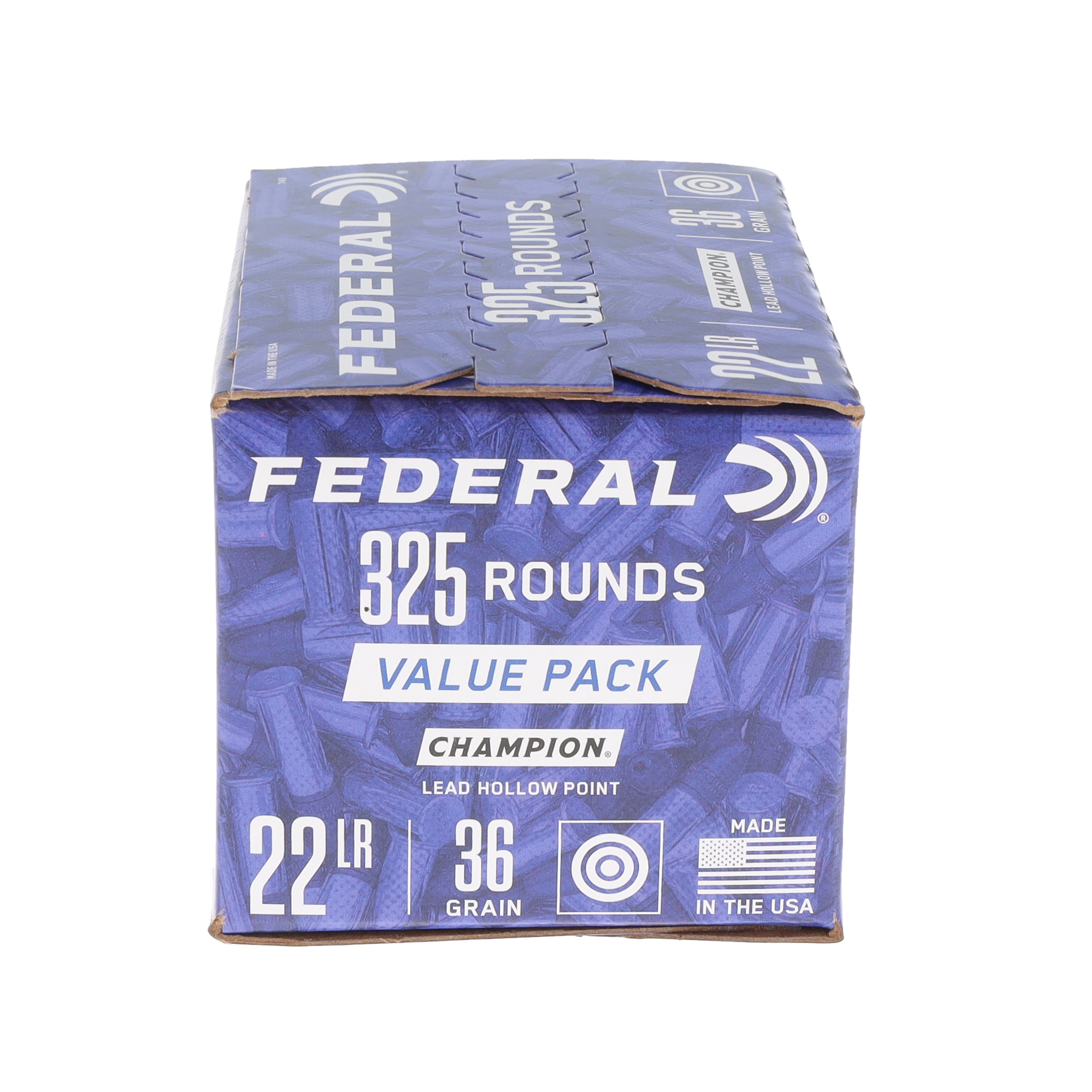 Federal Champion 22 LR Ammunition 36 Grain Brass 325 Rounds Lead HP 749 View 6