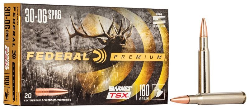 Federal Premium Vital-Shok .30-06 Springfield 180gr Barnes TSX SCHP Ammo 20Rd P3006AE View 1