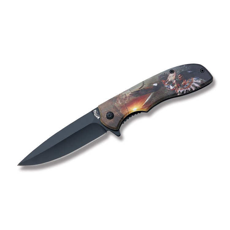 Frost Cutlery Snapshot Tactical Eagle Spring Assisted Folding Knife FRFC28E View 1
