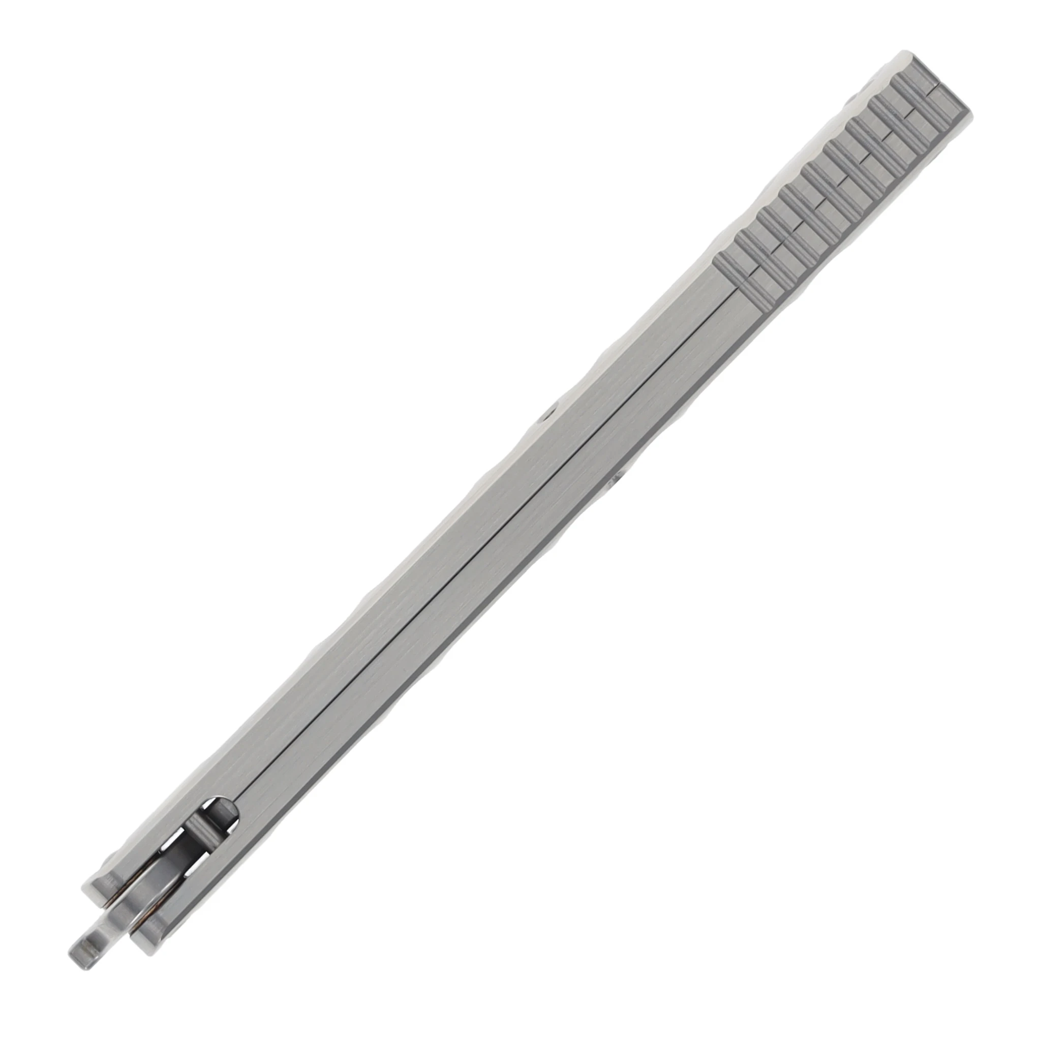 Lovins Customs Strix Balisong Satin Titanium S35VN CLV04 View 7