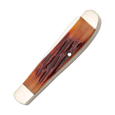 Bear & Son Red Stag Bone Mini Trapper Folding Knife BRCRSB07 View 4