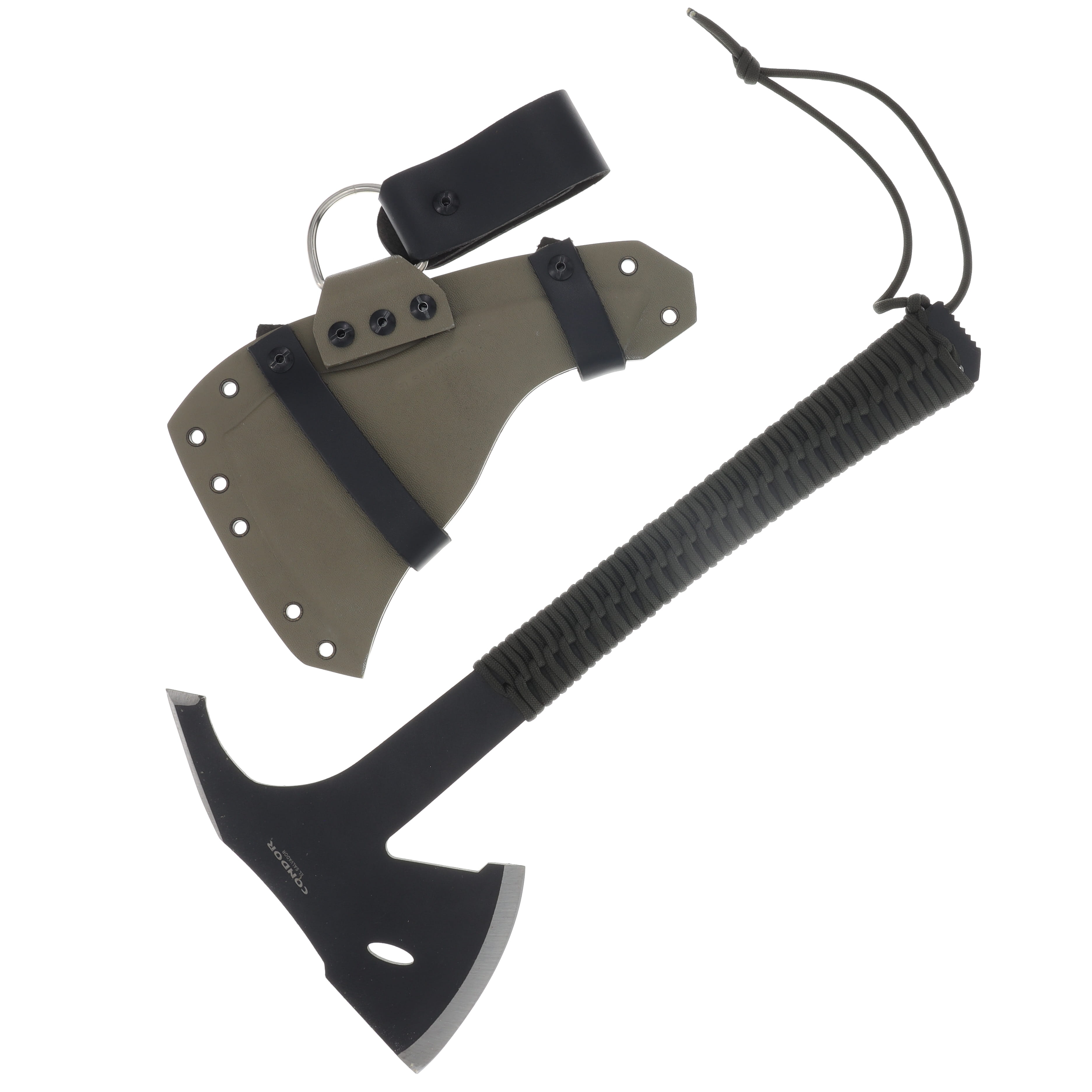 Condor Tool and Knife Sentinel Axe Army Green Paracord 14.5in CTK180936 View 1