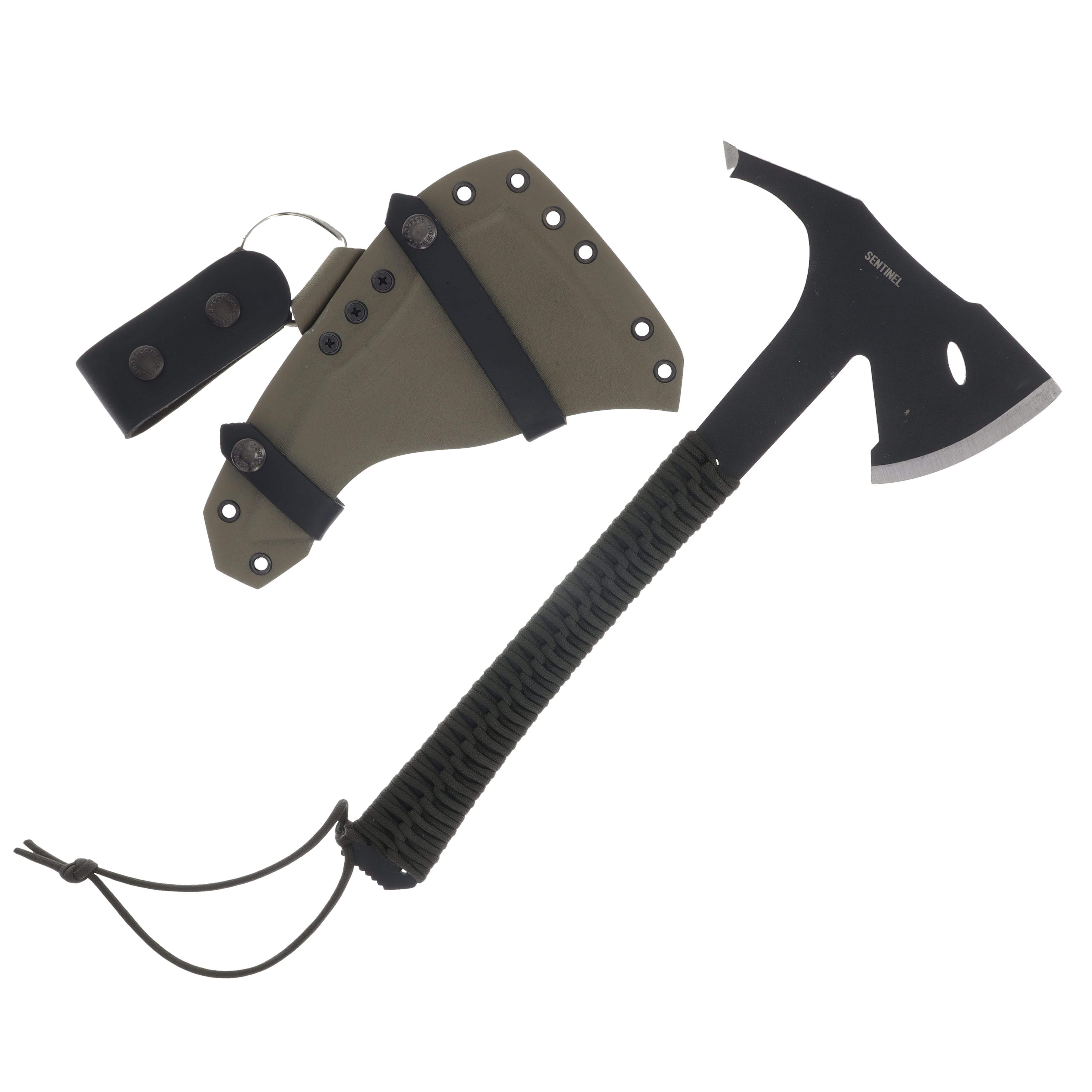 Condor Tool and Knife Sentinel Axe Army Green Paracord 14.5in CTK180936 View 2