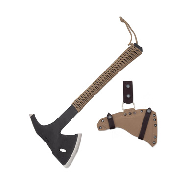 Condor Tool & Knife Sentinel Axe Desert Tan Paracord View 1