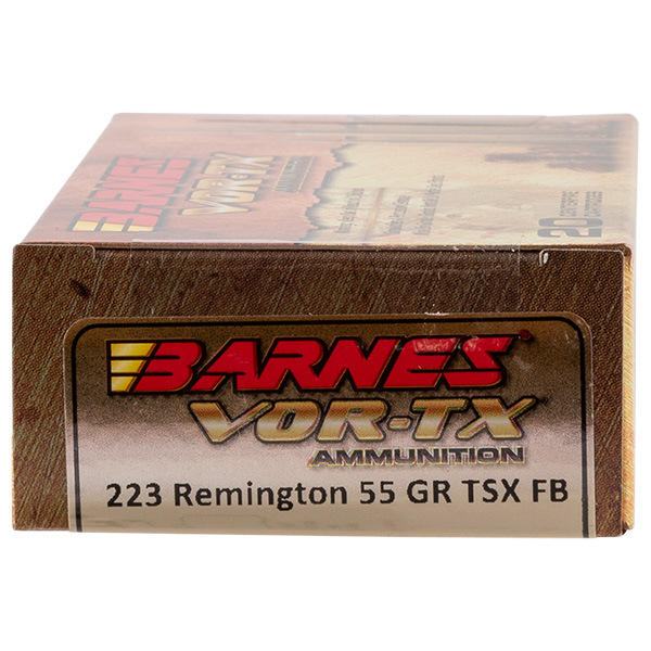 Barnes Bullets VOR-TX 223 Remington Rifle Ammunition 20 Rounds Brass Centerfire 55 Grain Barnes TSX FB BB223R2 View 2