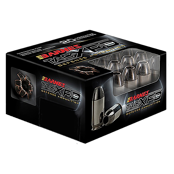 Barnes Bullets TAC-XPD Defense 380 Auto Handgun Ammunition Brass Centerfire 80 Grain Nickel Plated TAC-XP BPD380A1 View 1