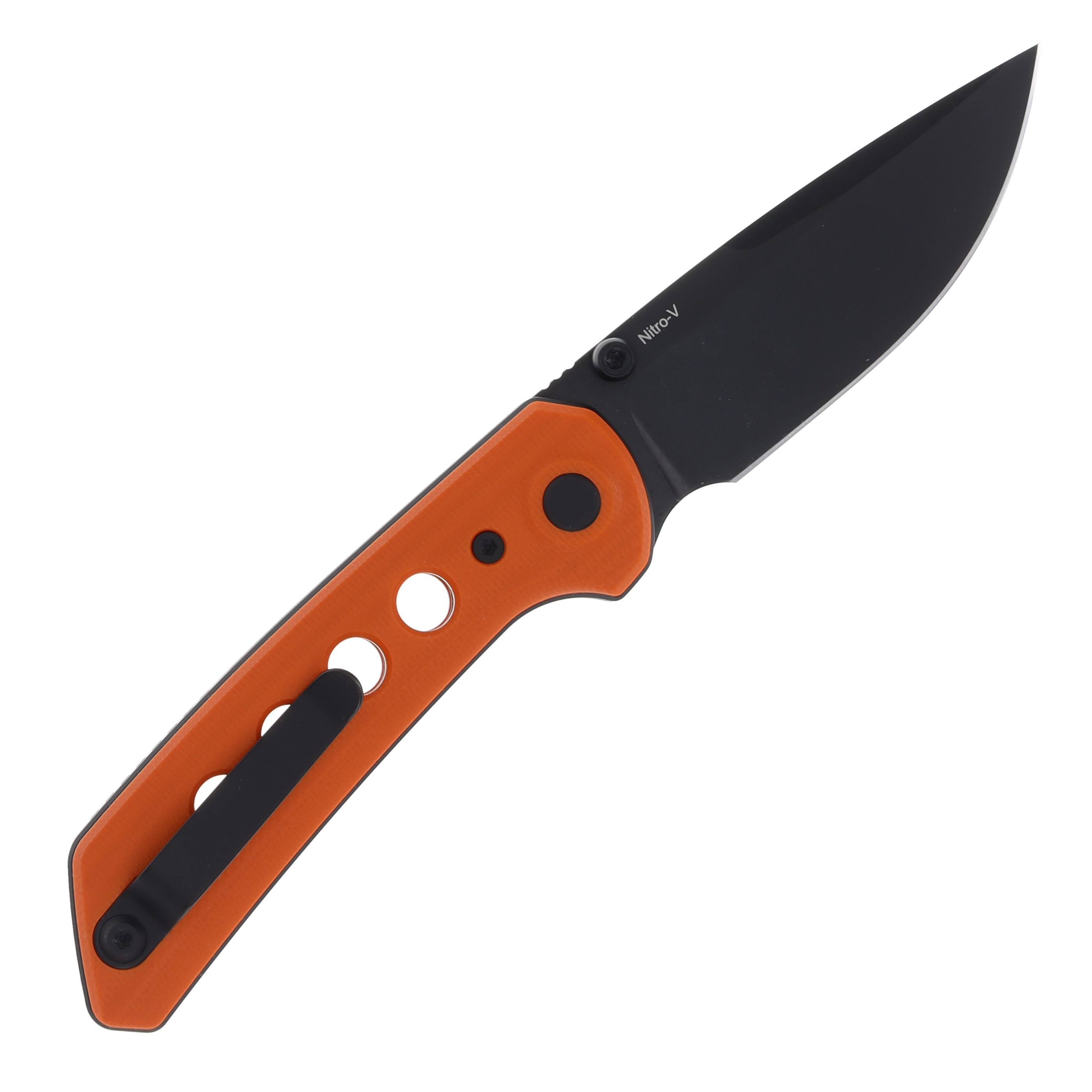 Reate PL-XT Orange G-10 Handle Black PVD Nitro V Blade REPLXTOG10BKP View 2