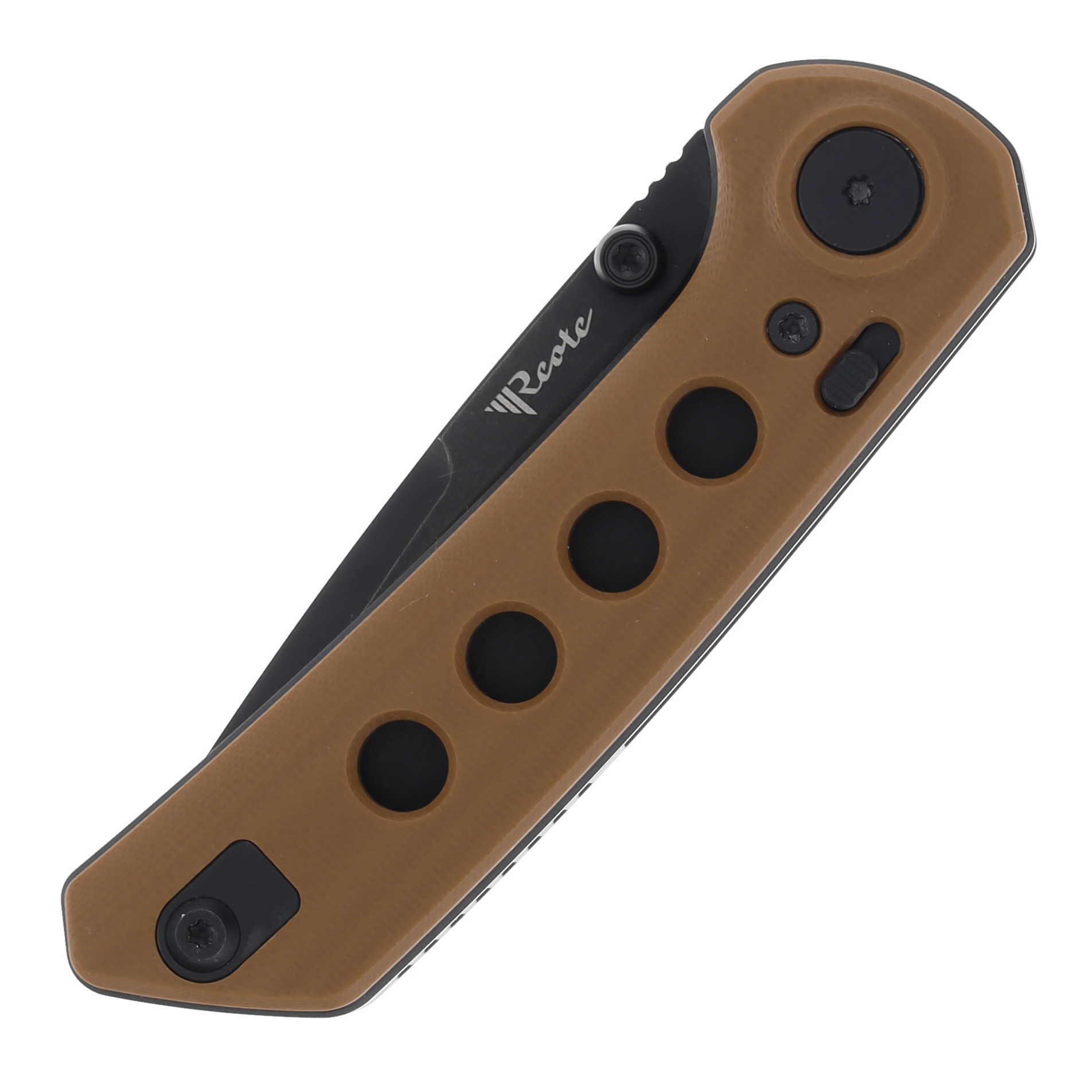 Reate PL-XT Tan G10 Handle Black PVD Nitro V Blade REPLXTTG10BKP View 3