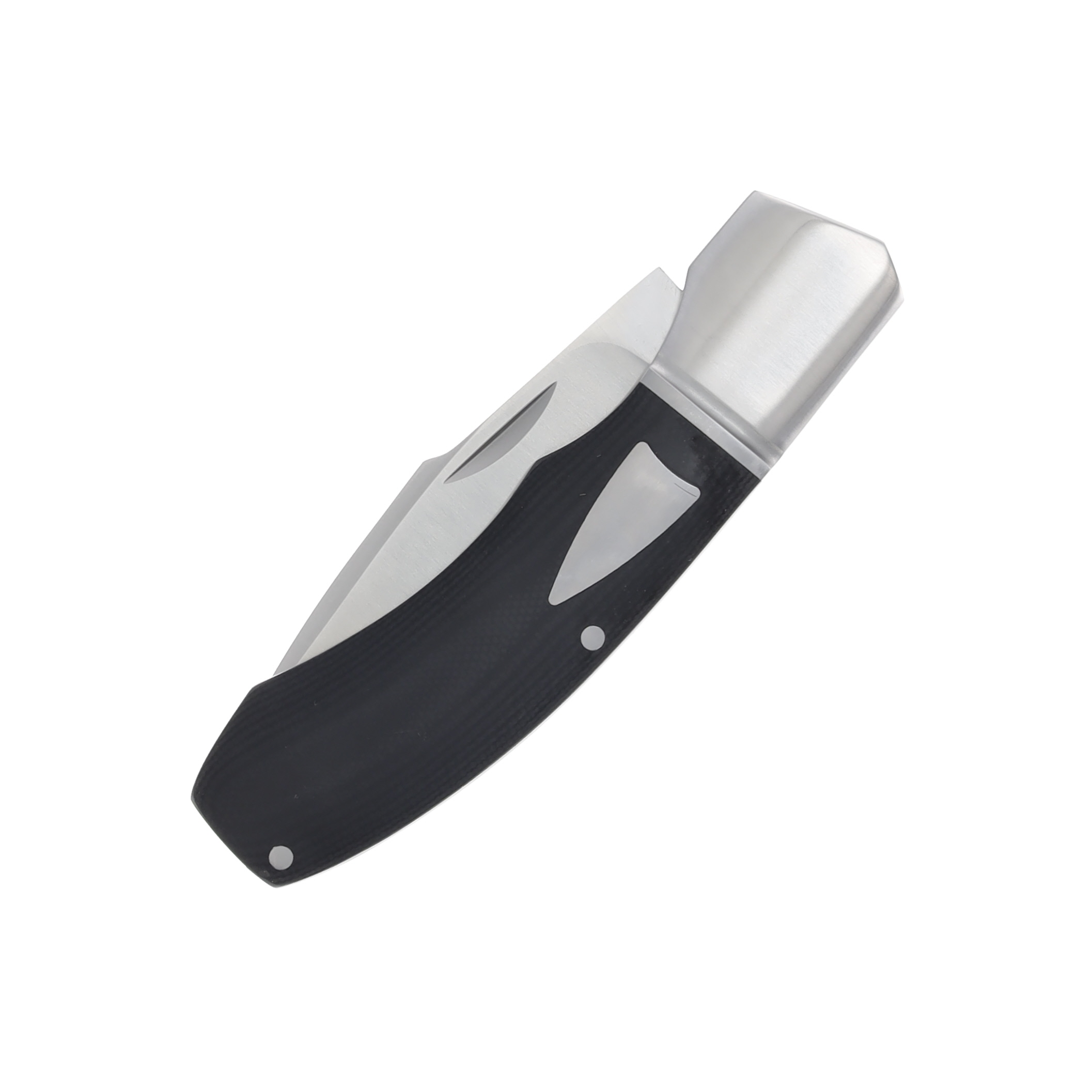 Begg Knives Slipjoint Folding Knife Black G10 2.88in Satin Recurve Blade BG038 View 5